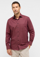 COMFORT FIT Shirt in bordeaux checkered