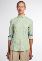 shirt-blouse in light green striped