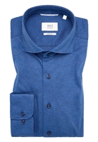 SLIM FIT Jersey Shirt in blau unifarben