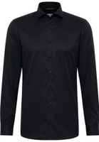 SLIM FIT Cover Shirt in black plain