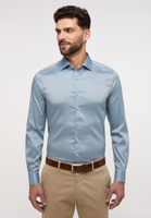 SLIM FIT Performance Shirt in grijsblauw vlakte