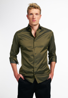 SLIM FIT Soft Luxury Shirt in khaki plain