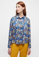 Blouse-chemisier indigo imprimé