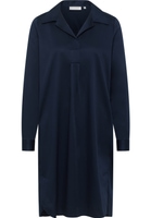 Blusenkleid in navy unifarben