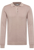 Gebreide pullover in camel vlakte