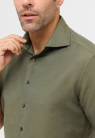 MODERN FIT Linen Shirt in khaki plain