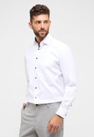 COMFORT FIT Cover Shirt in white plain