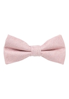 Set consisting of bow tie and handkerchief in rose structured