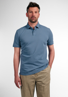 MODERN FIT Poloshirt in blau unifarben