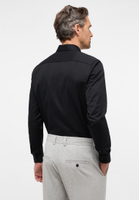 SLIM FIT Cover Shirt in schwarz unifarben