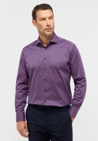 MODERN FIT Cover Shirt in lila unifarben