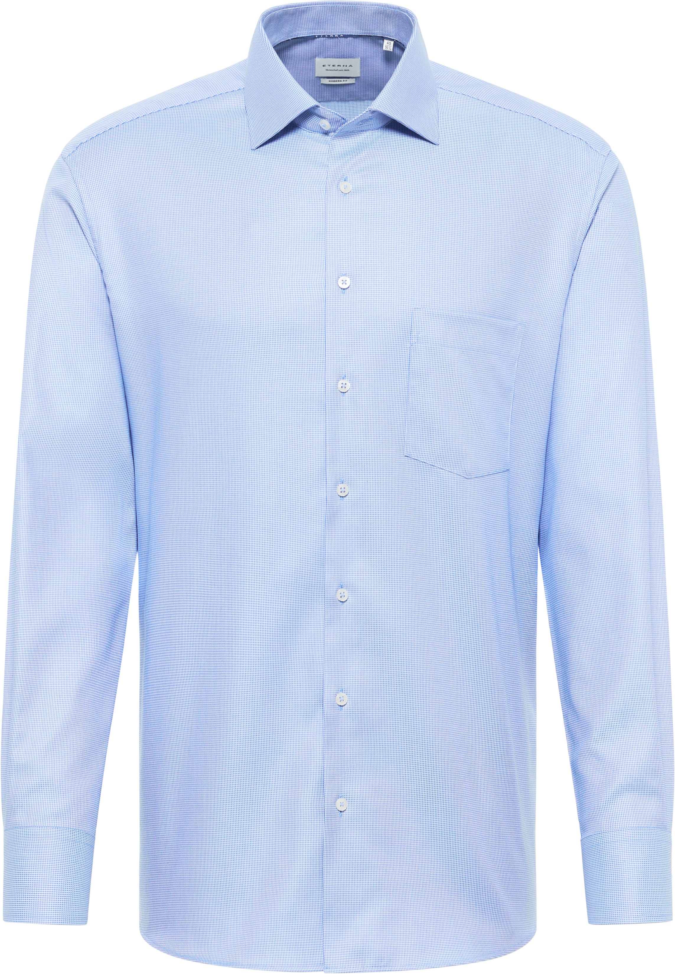 MODERN FIT Shirt in medium blue structured