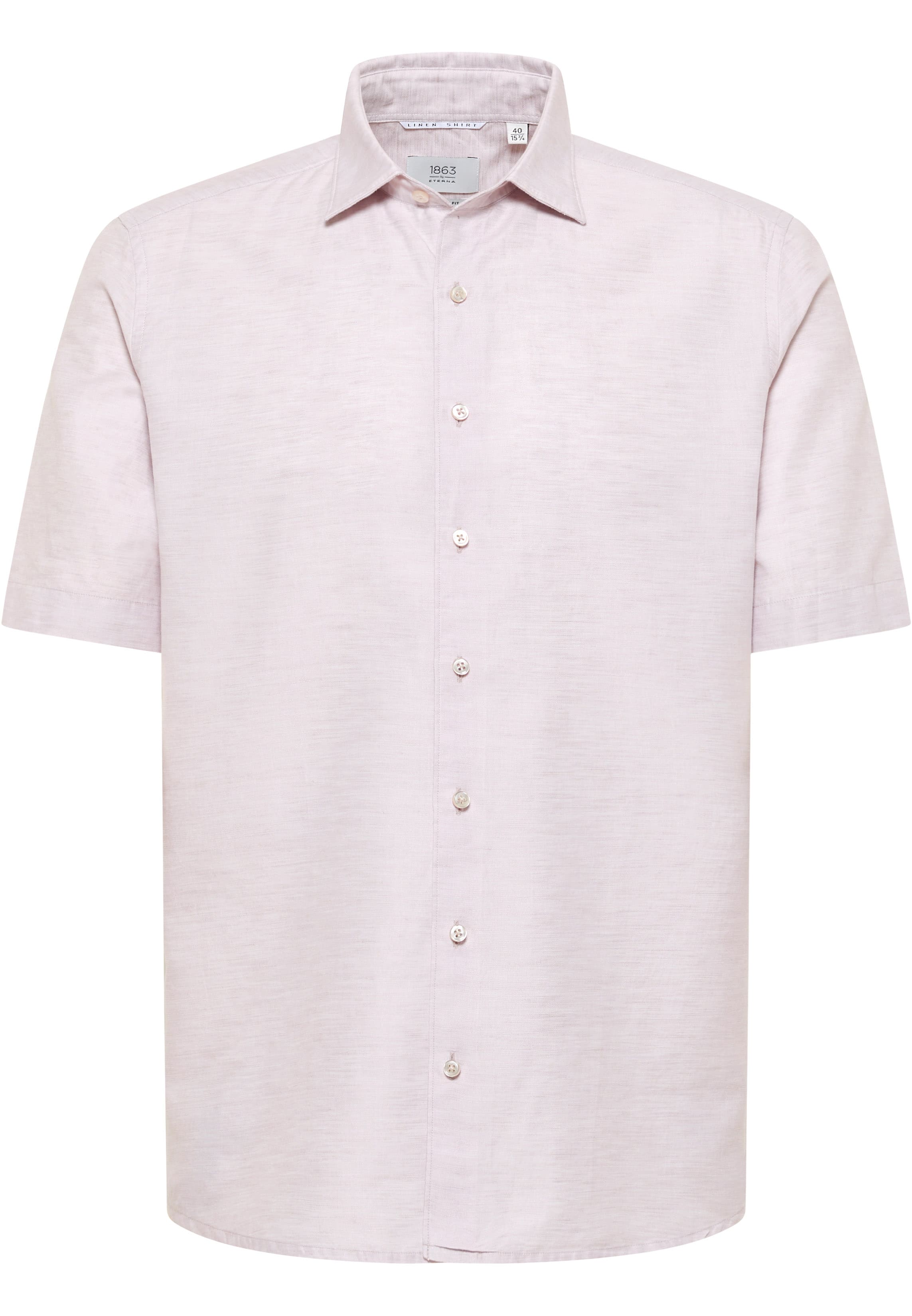 MODERN FIT Linen Shirt in ecru plain