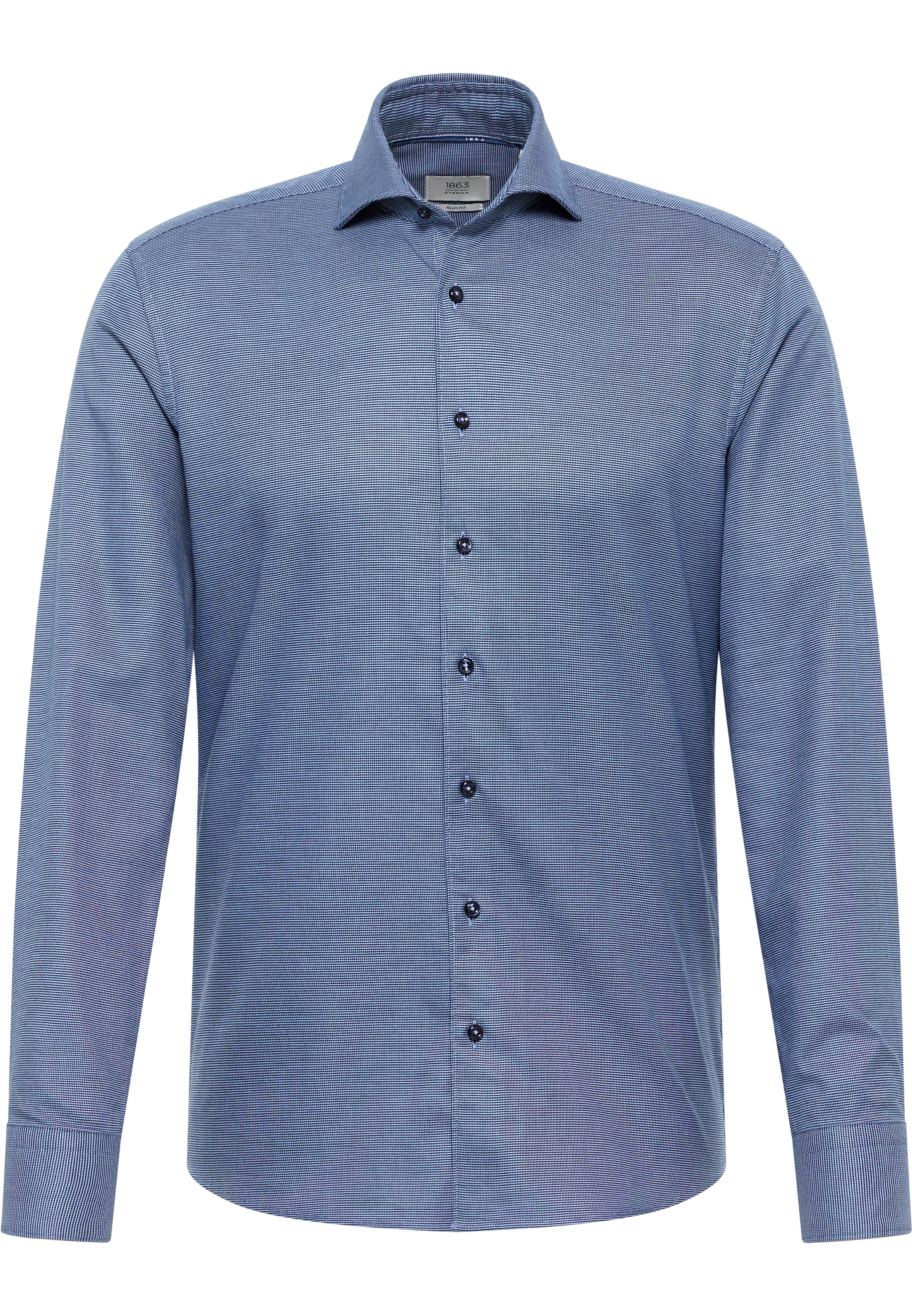 SLIM FIT Shirt in dark blue structured