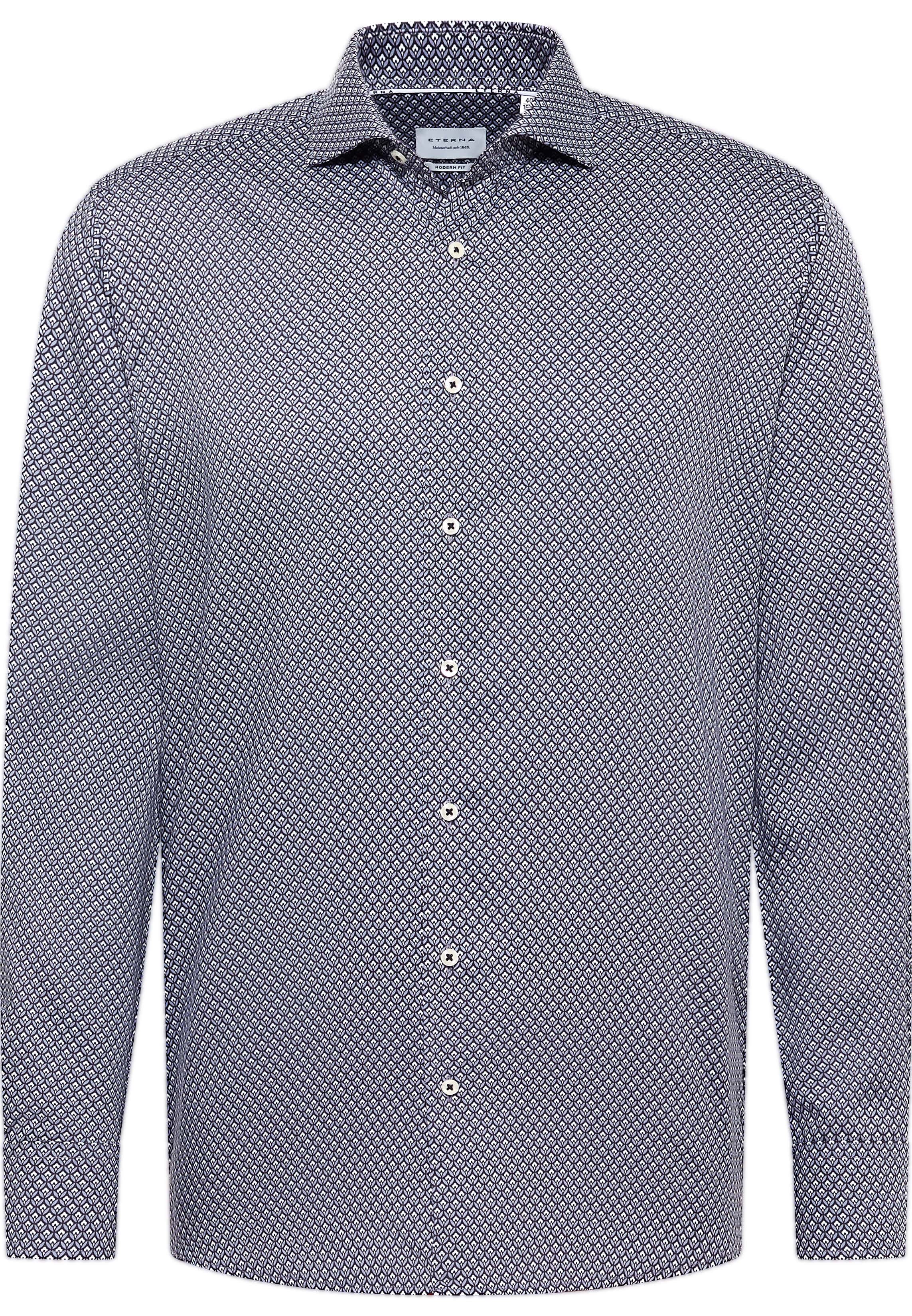 MODERN FIT Shirt in grey printed