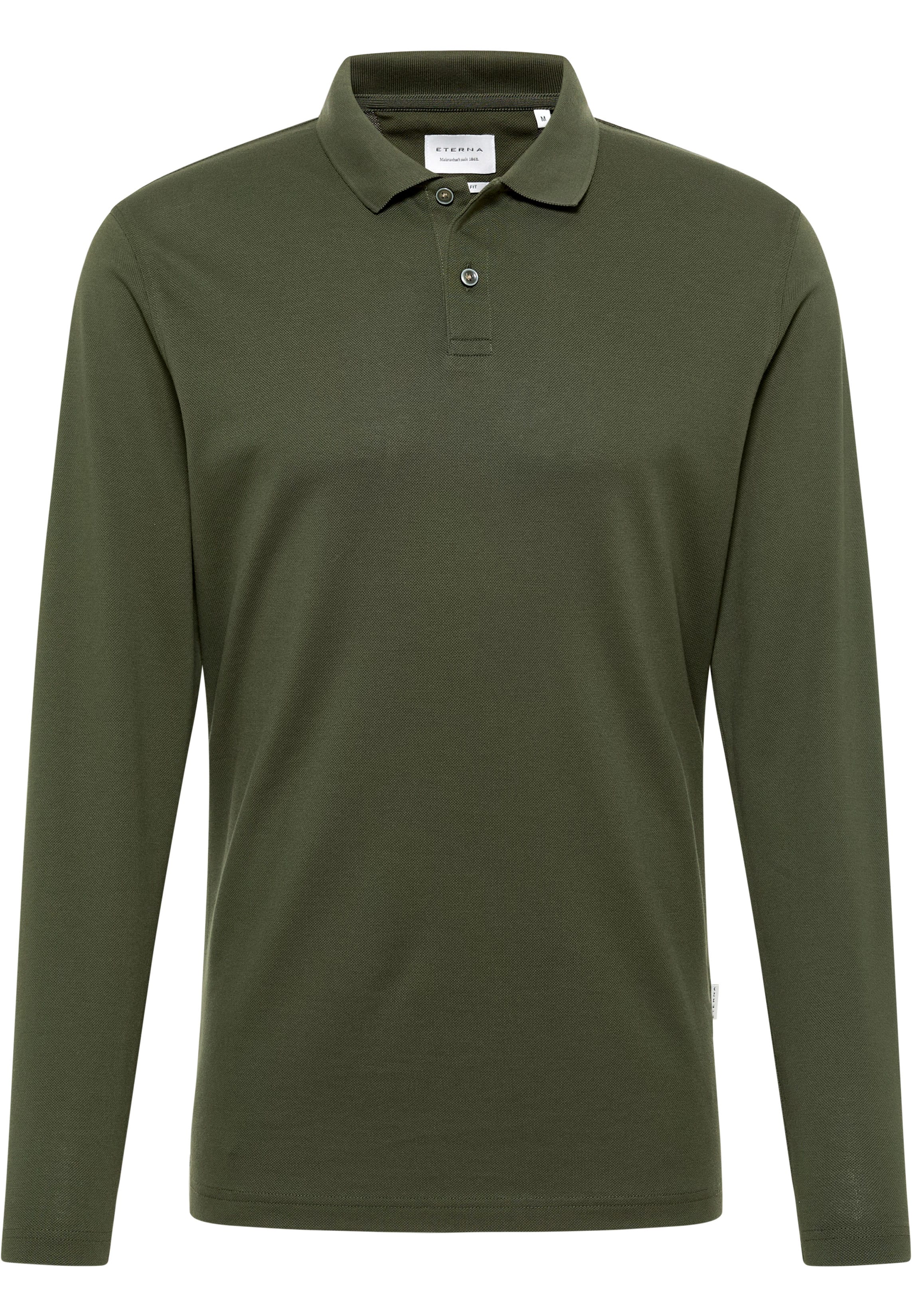 REGULAR FIT Poloshirt in olive unifarben