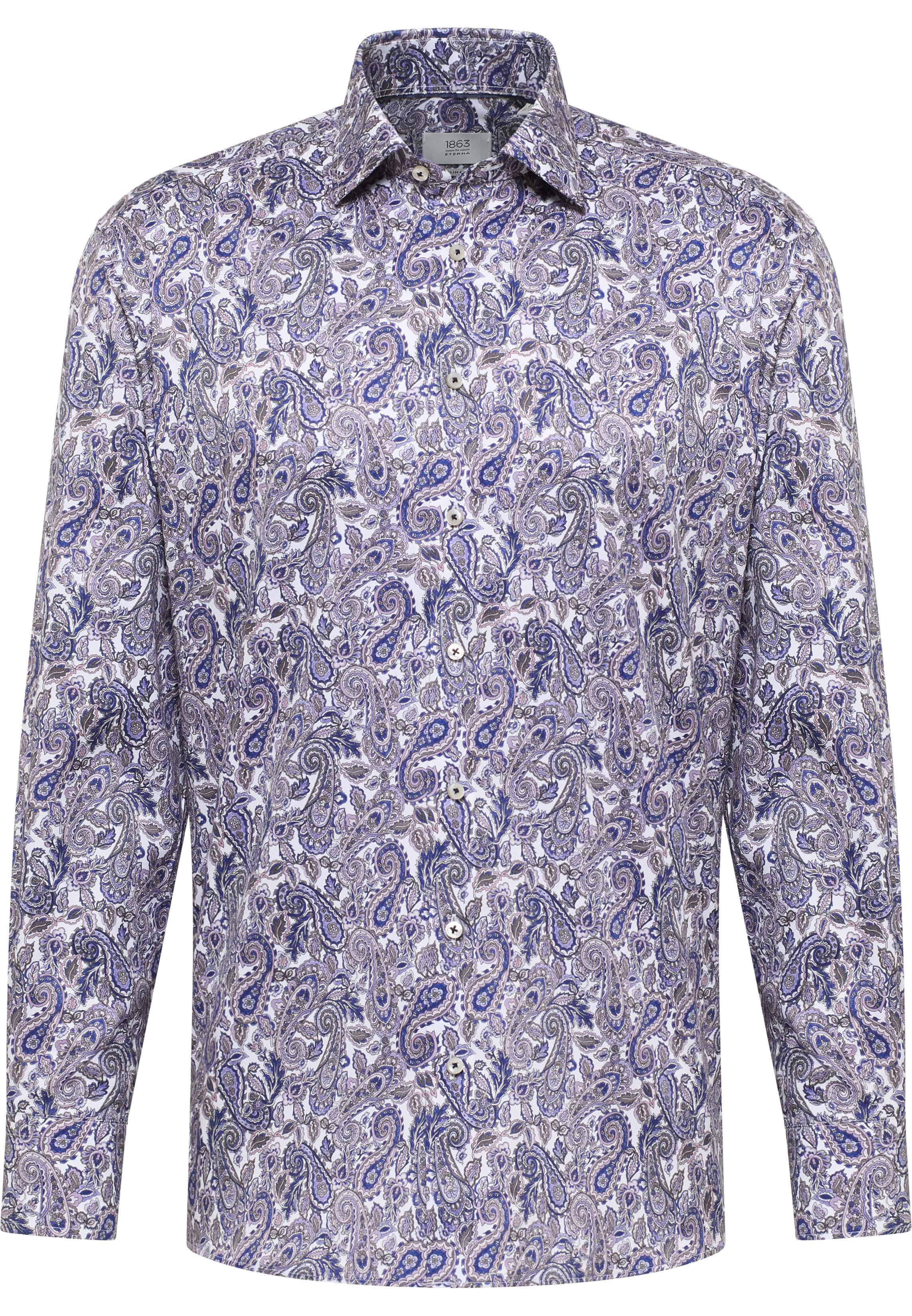 MODERN FIT Shirt in purple printed