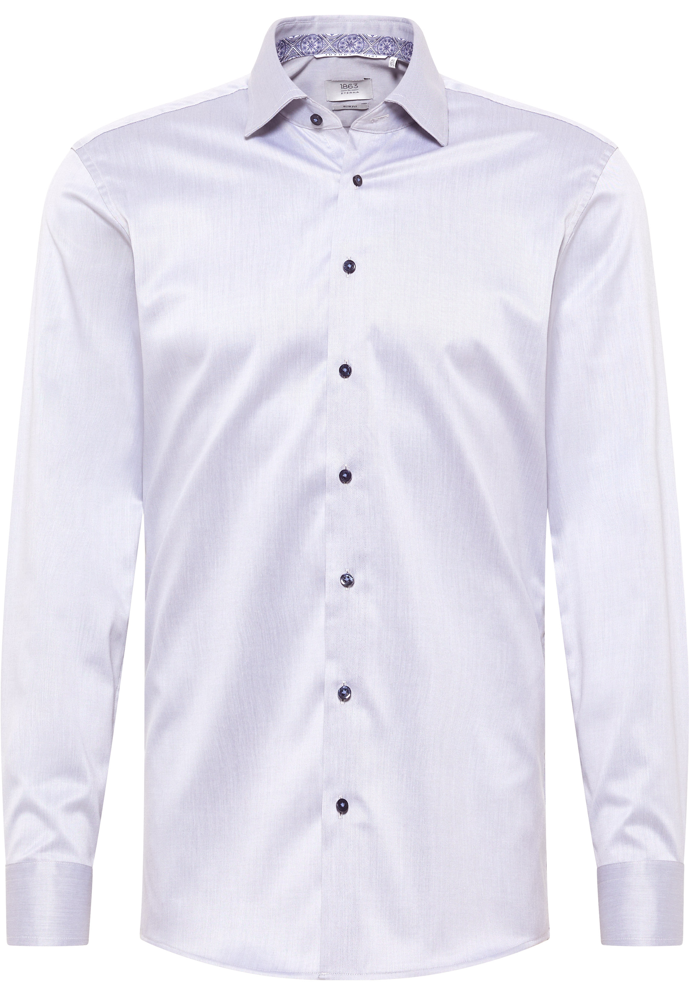 SLIM FIT Luxury Shirt in graphit unifarben