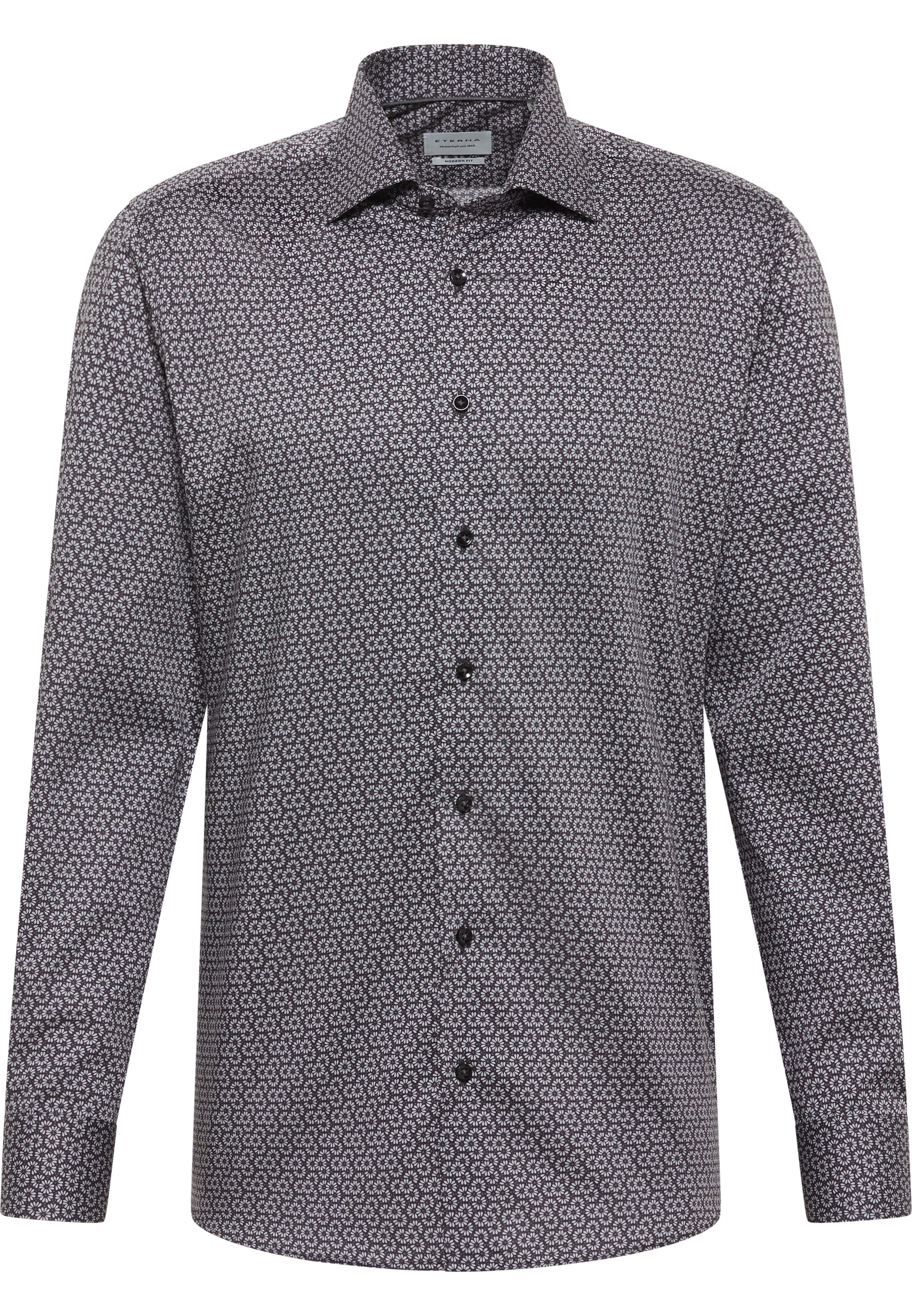 MODERN FIT Shirt in anthracite printed