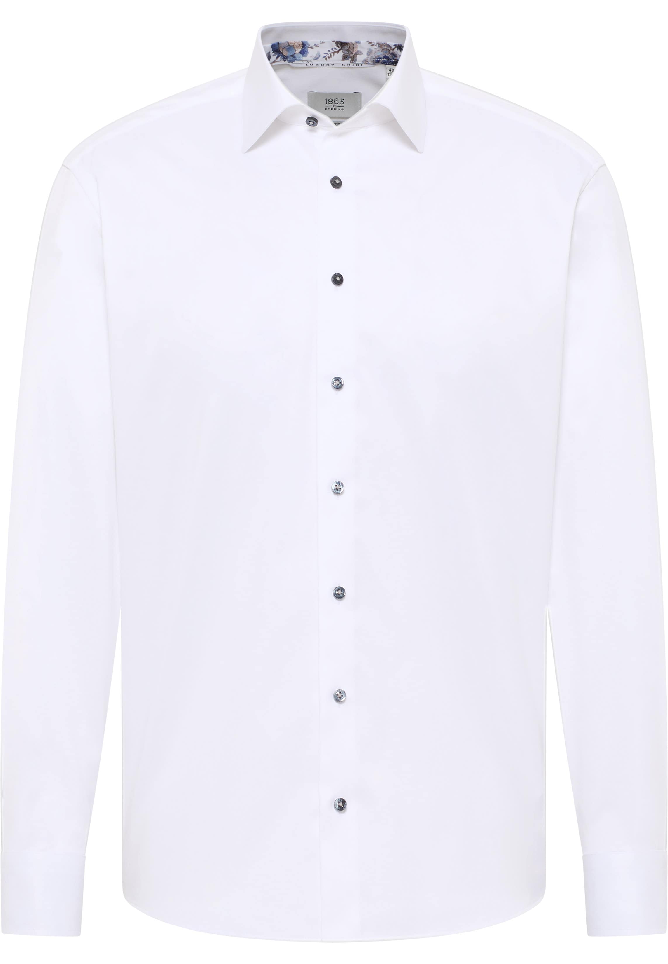 COMFORT FIT Luxury Shirt in white plain