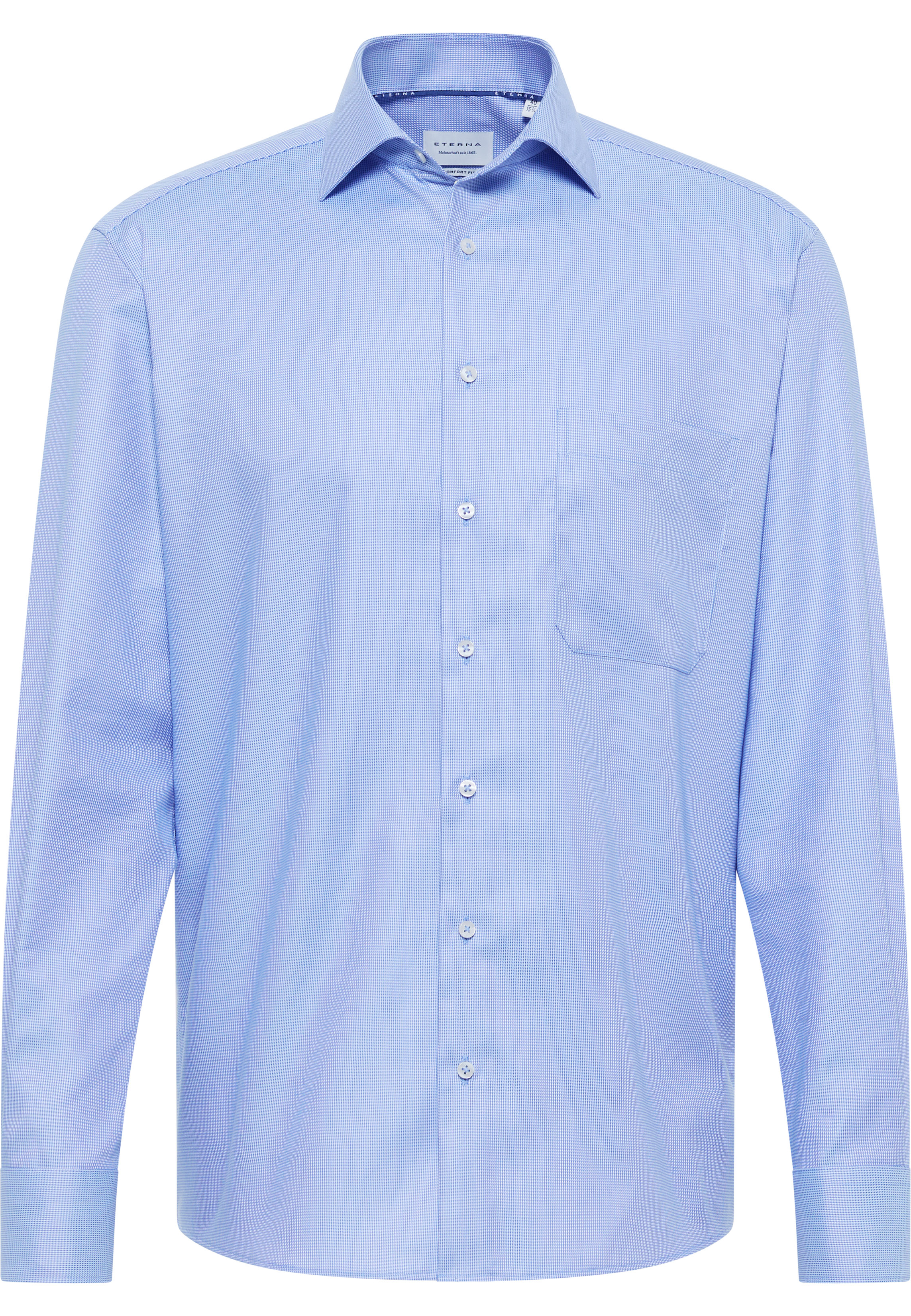 COMFORT FIT Shirt in medium blue structured