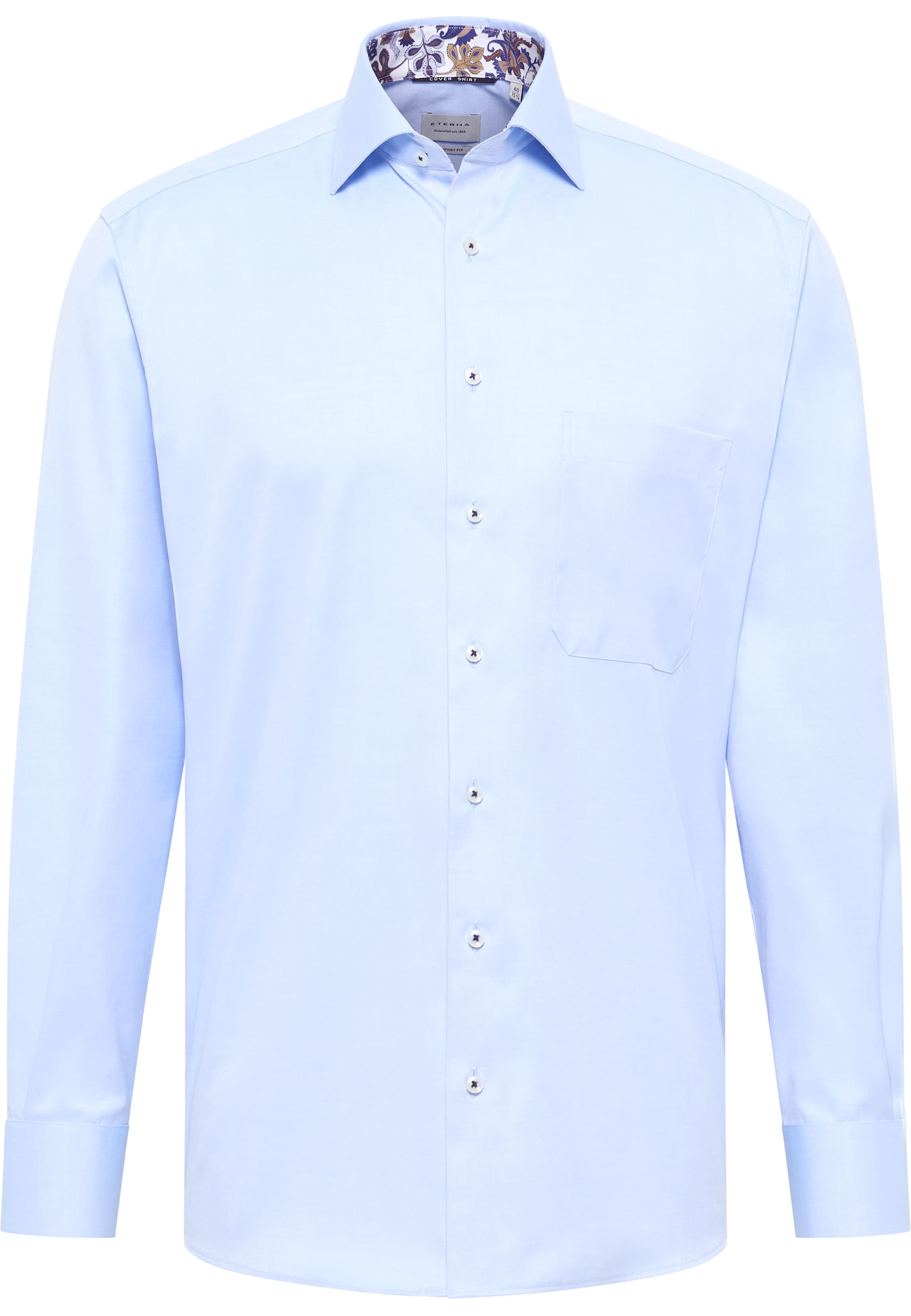 COMFORT FIT Cover Shirt bleu clair uni