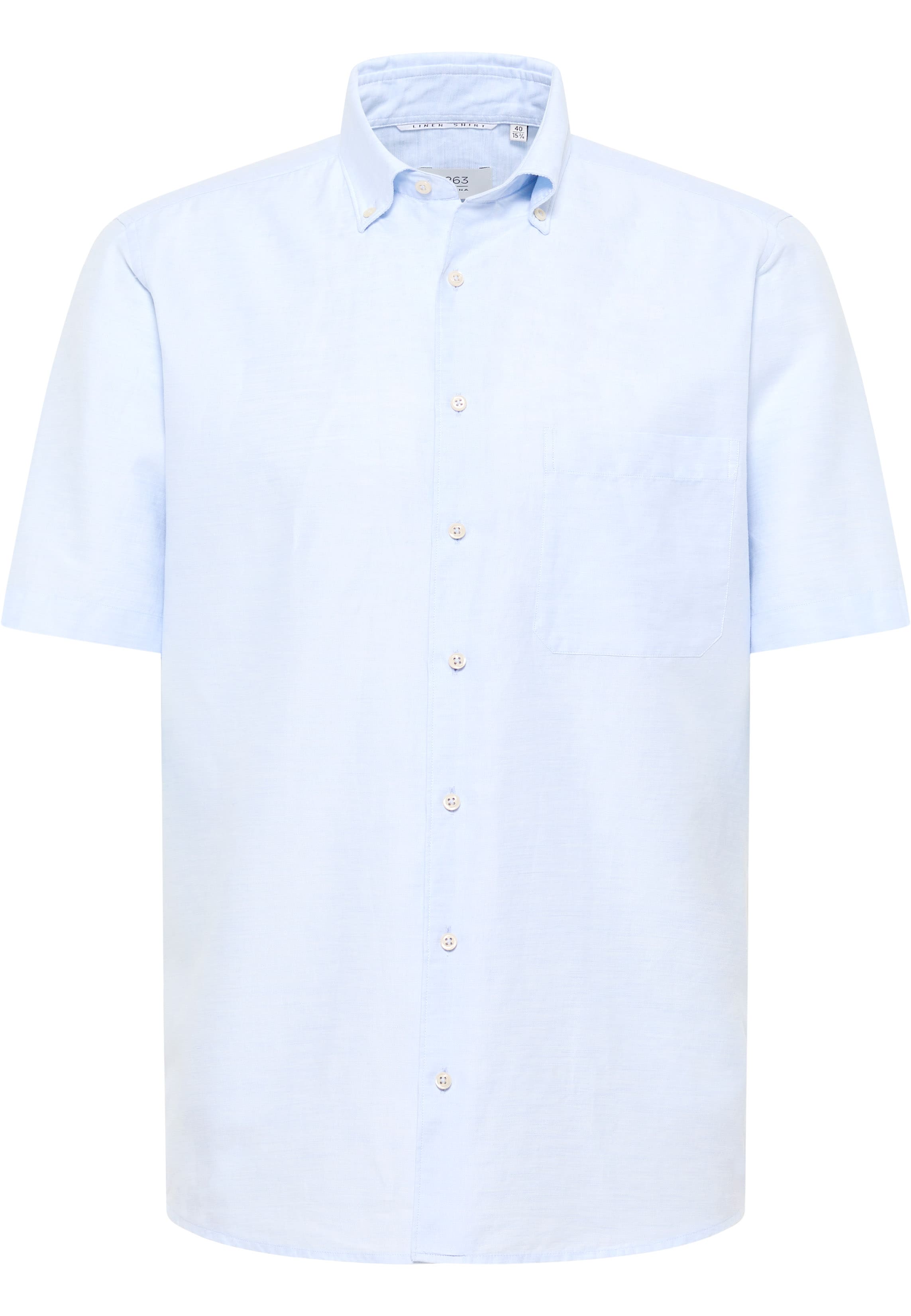 COMFORT FIT Linen Shirt in himmelblau unifarben