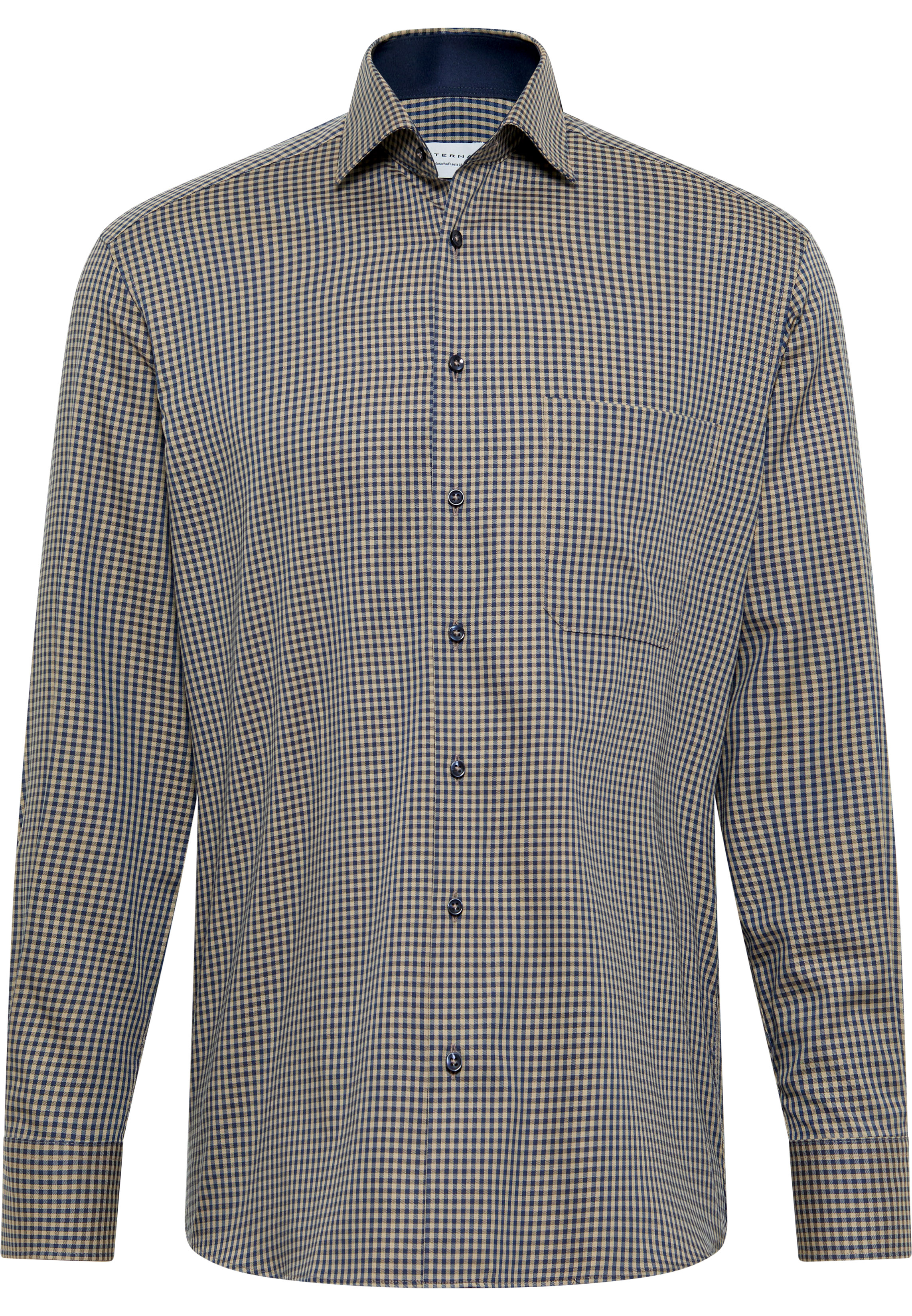 COMFORT FIT Shirt in dark brown checkered