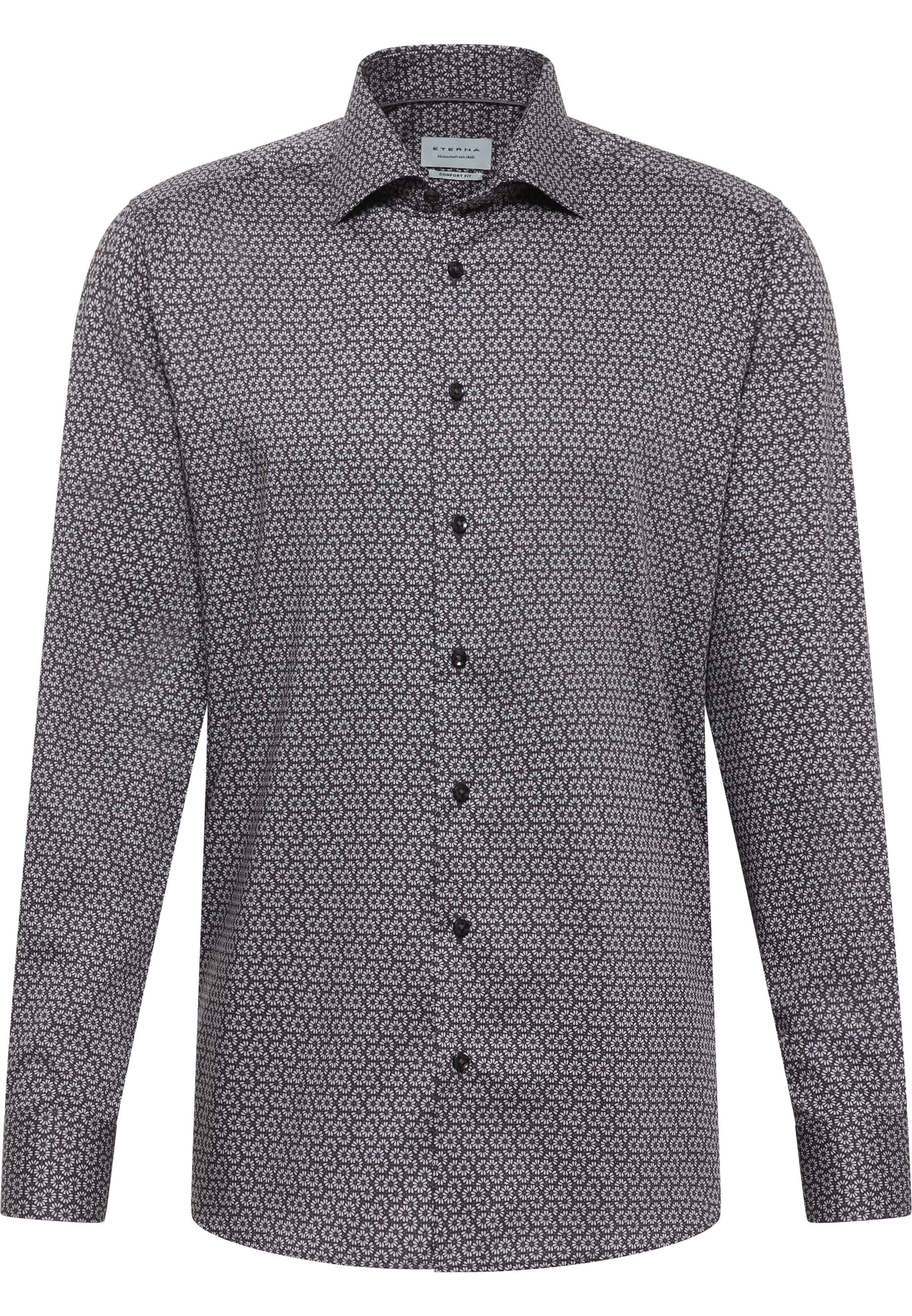 COMFORT FIT Shirt in anthracite printed