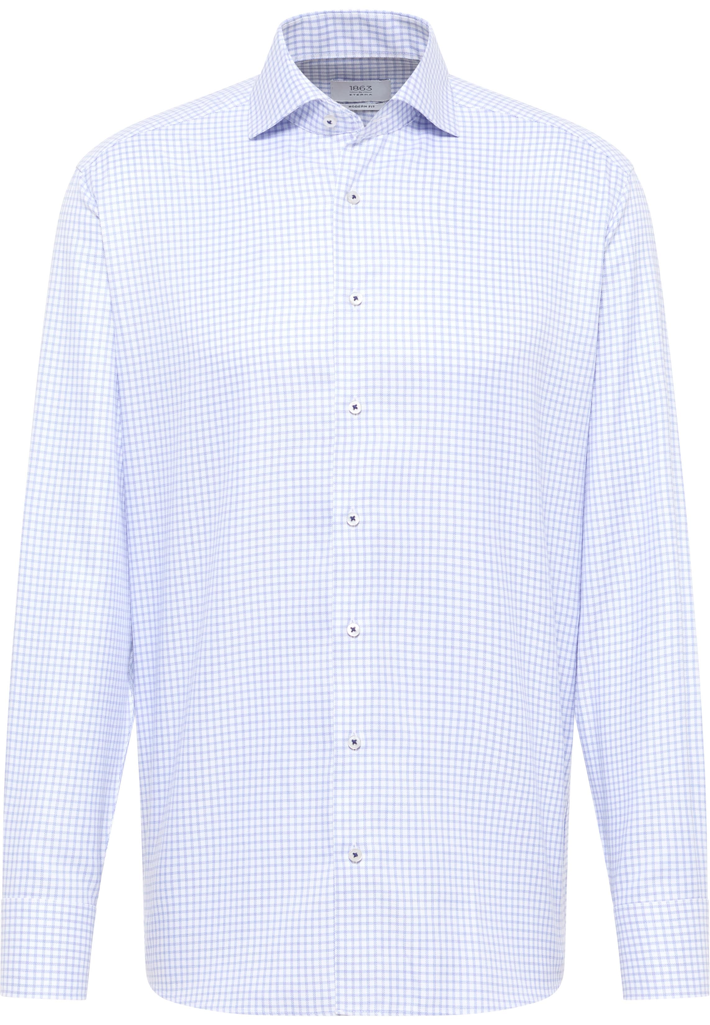 MODERN FIT Shirt in medium blue checkered