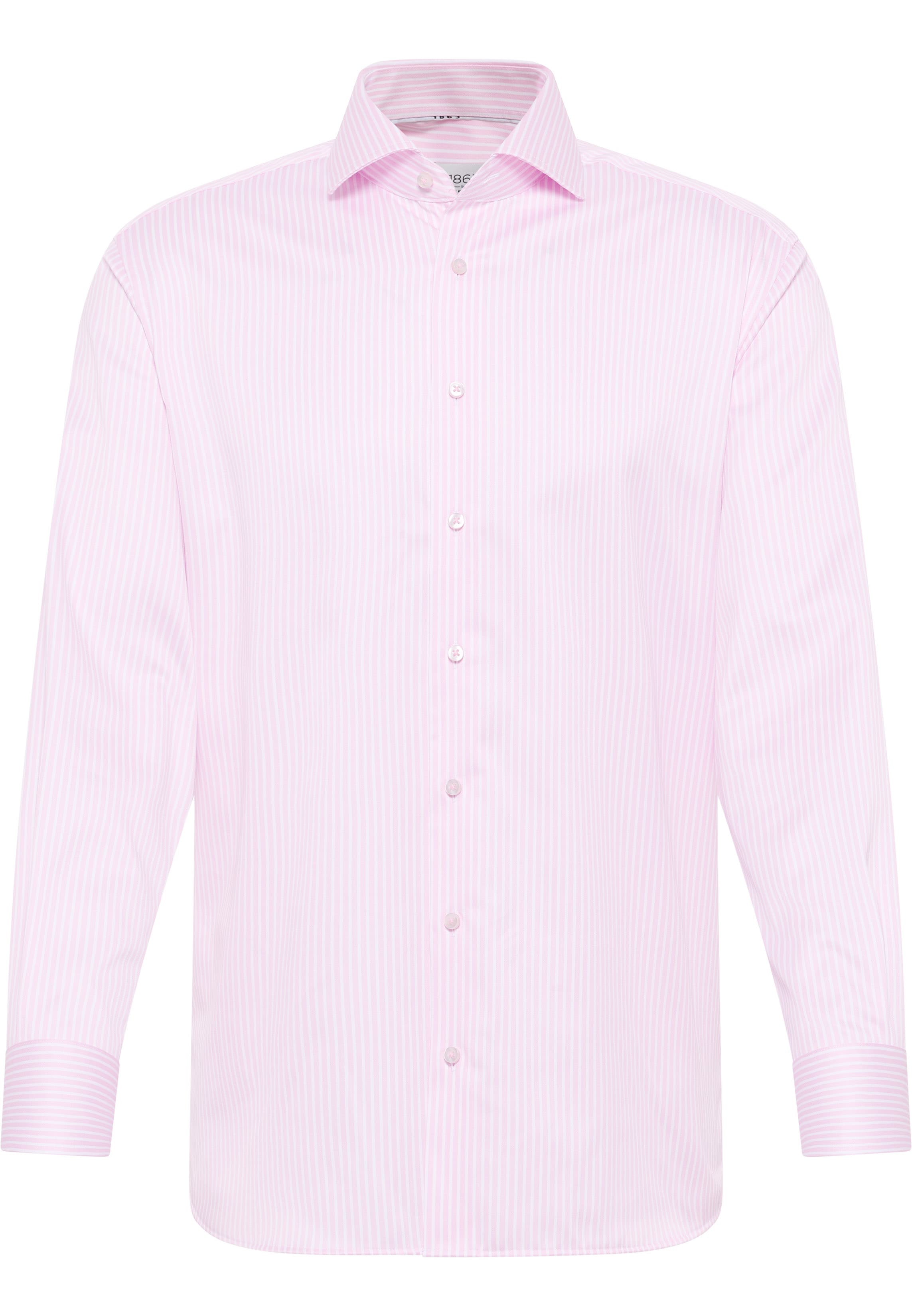 MODERN FIT Hemd in rosa gestreift