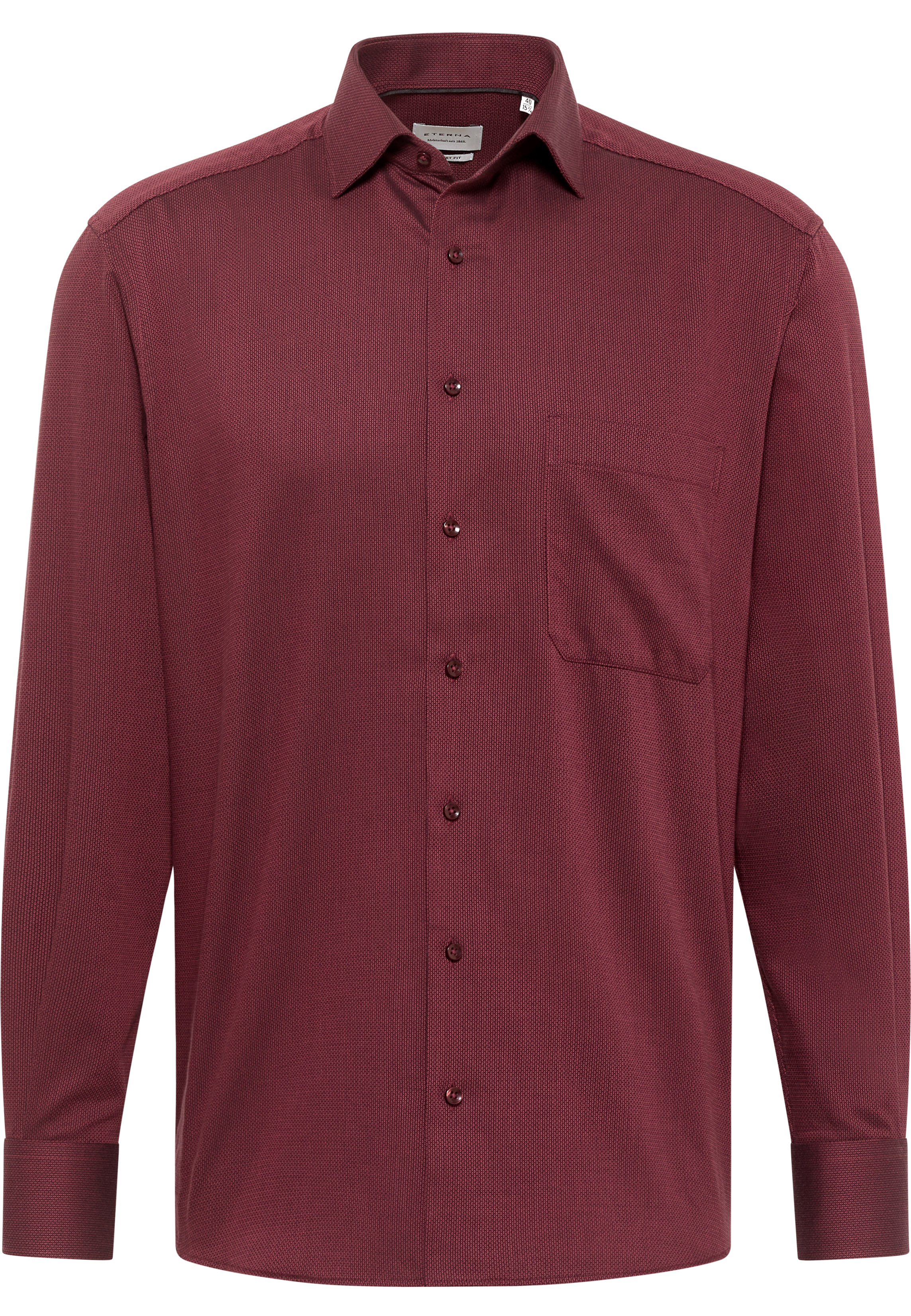 COMFORT FIT Shirt in bordeaux structured