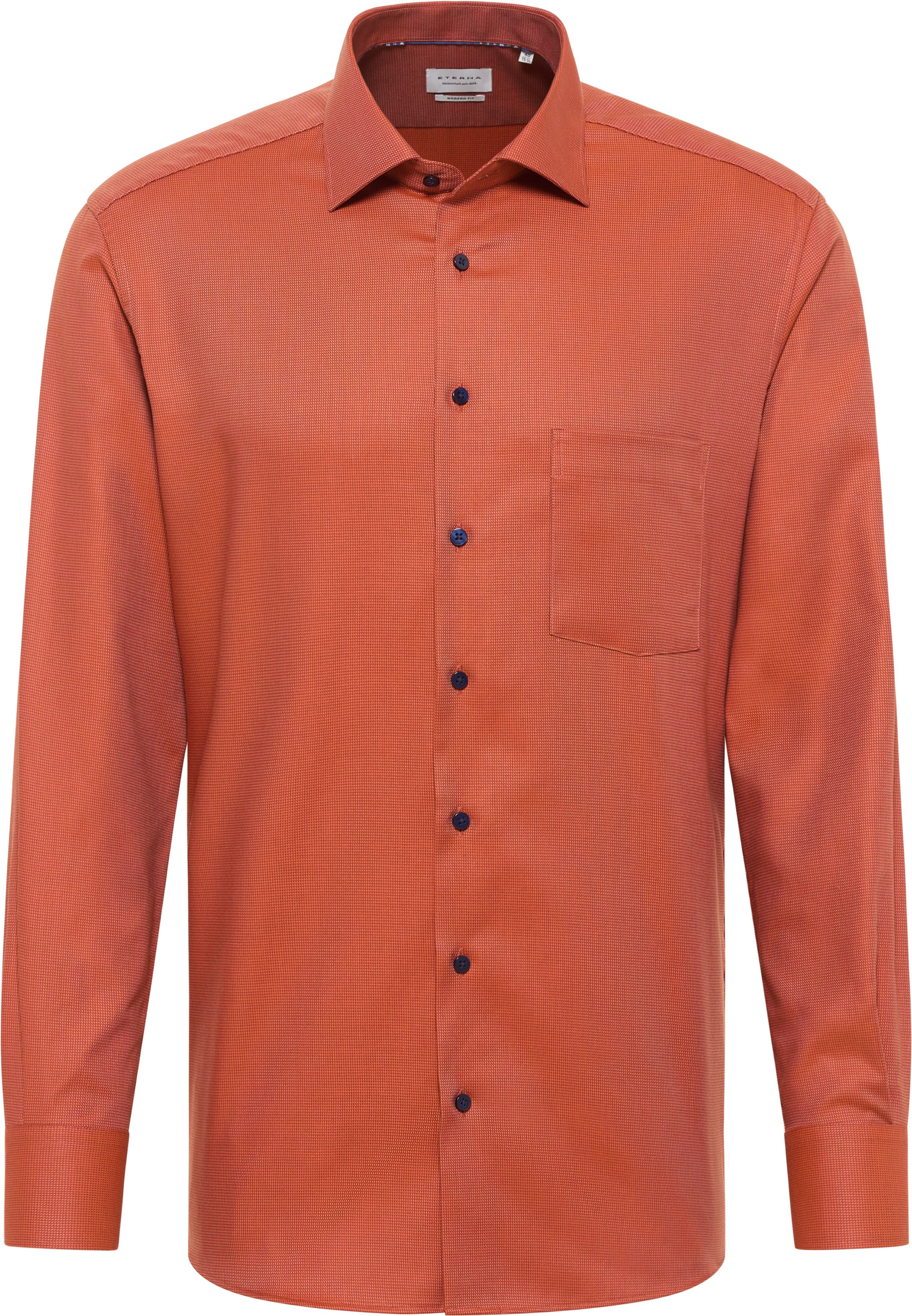 MODERN FIT Shirt in terracotta structured