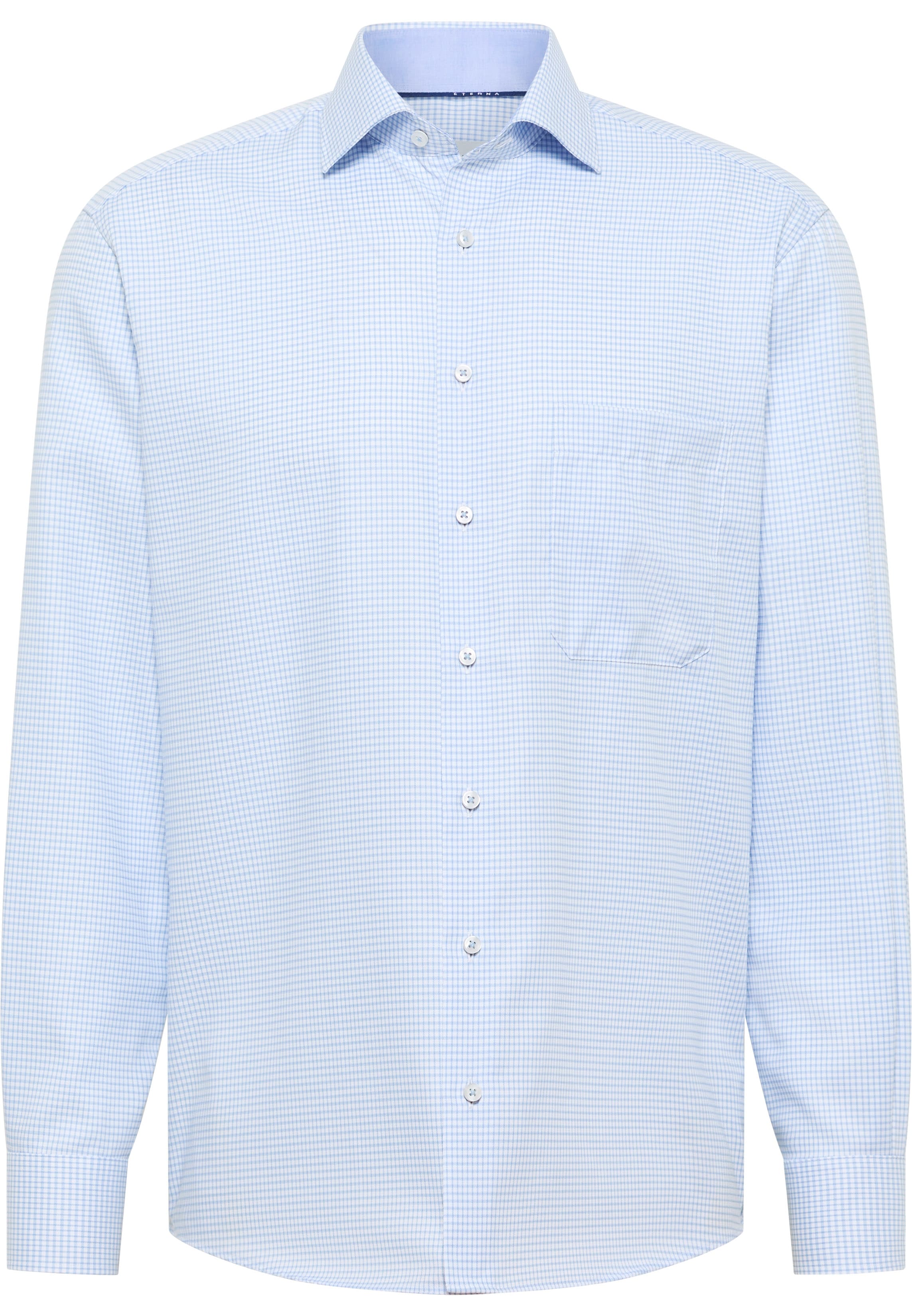 COMFORT FIT Shirt in light blue checkered