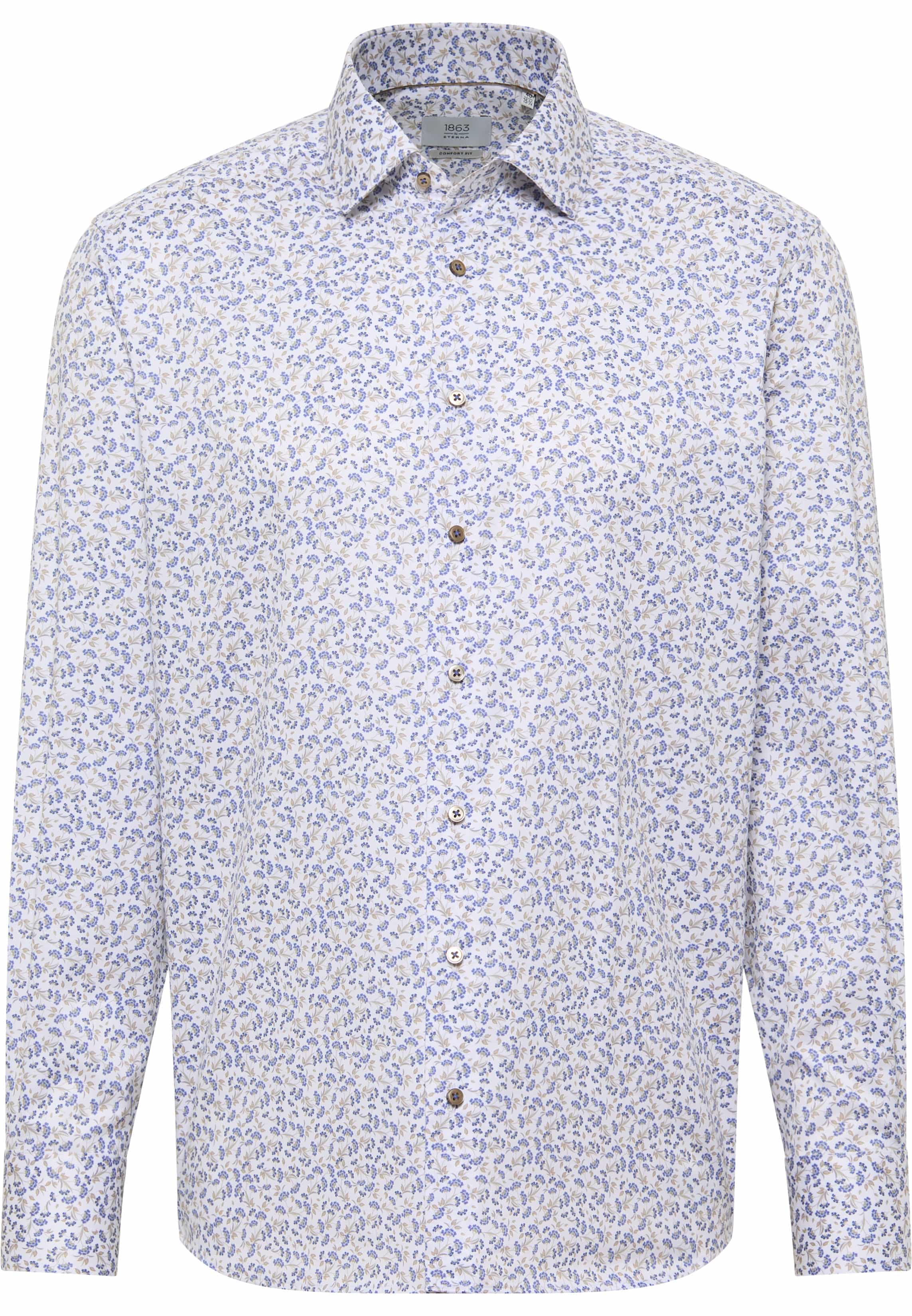 COMFORT FIT Shirt in blue printed