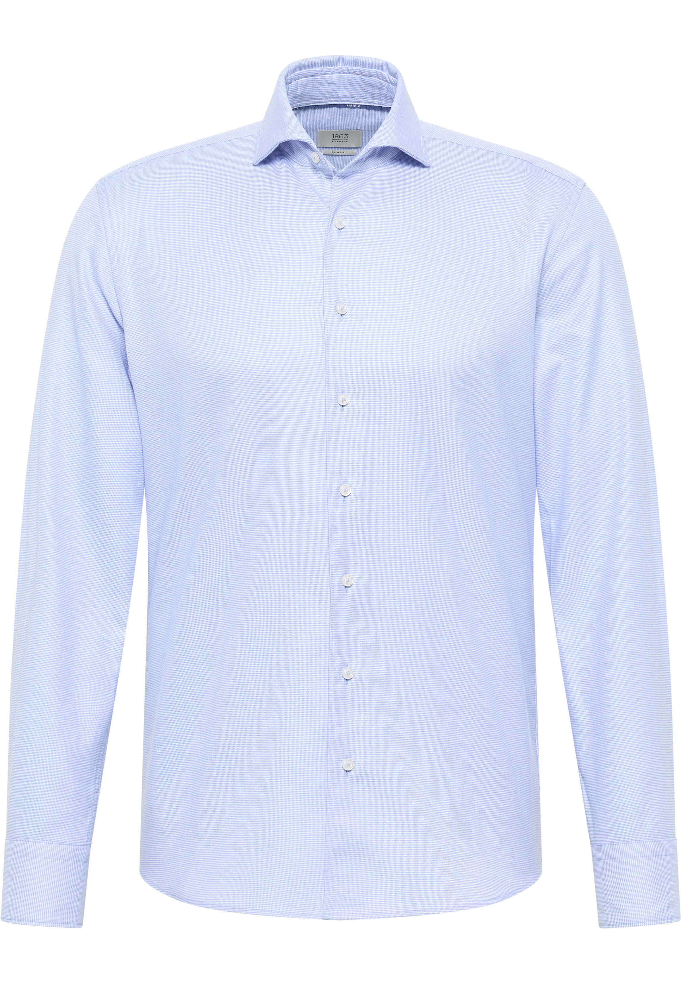 SLIM FIT Chemise bleu clair structuré