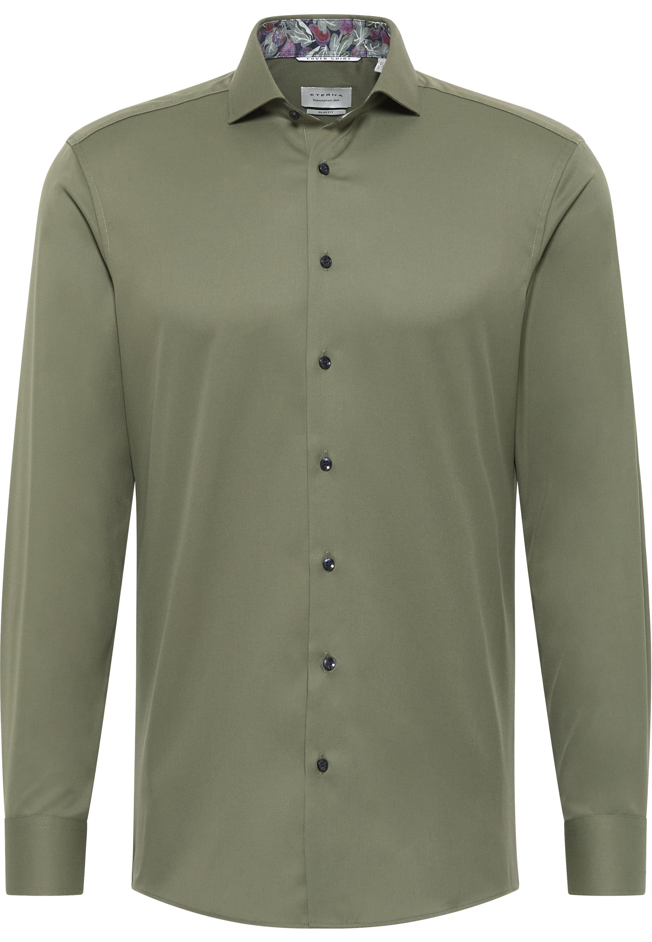 SLIM FIT Cover Shirt in leave unifarben