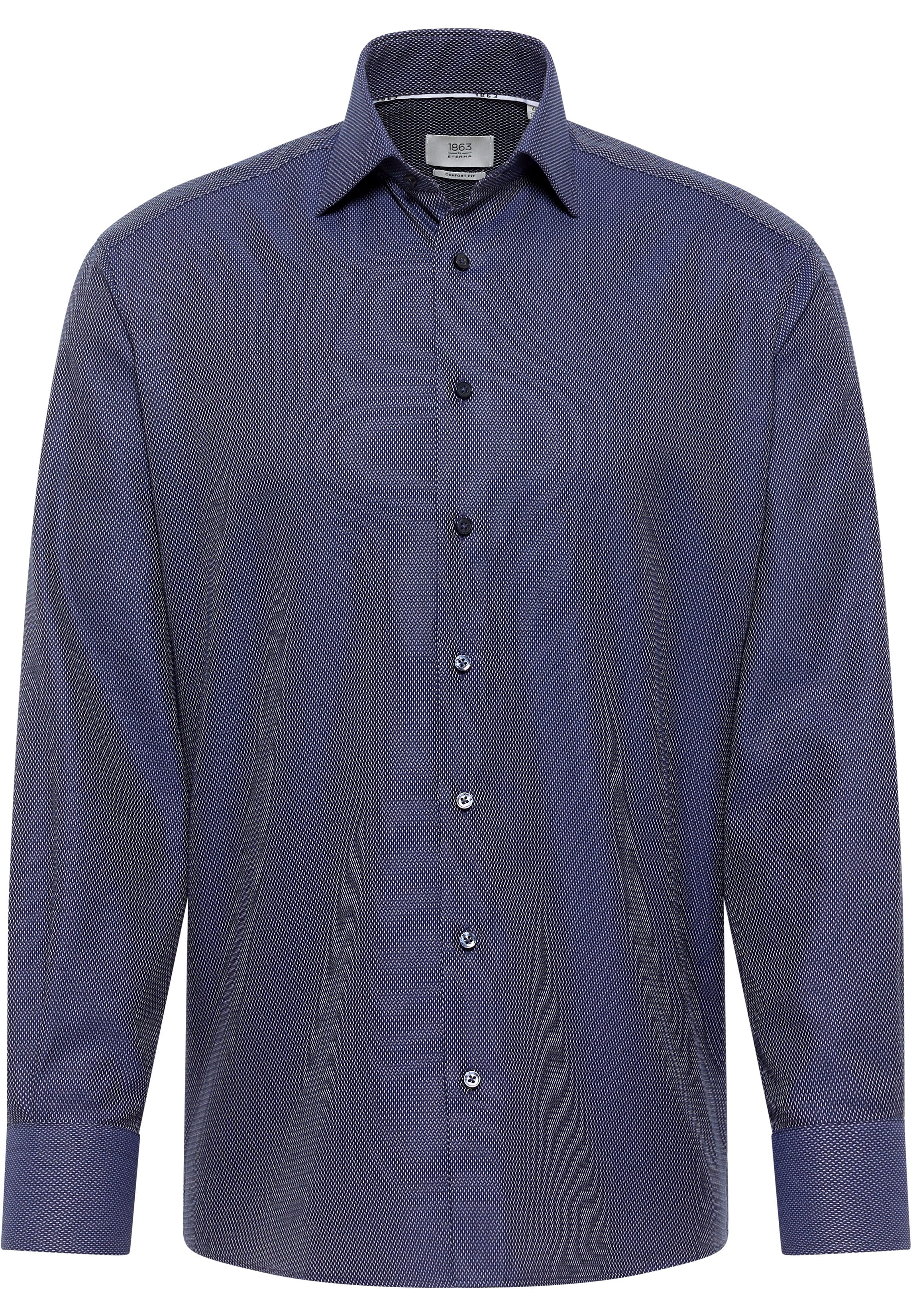 COMFORT FIT Shirt in navy structured