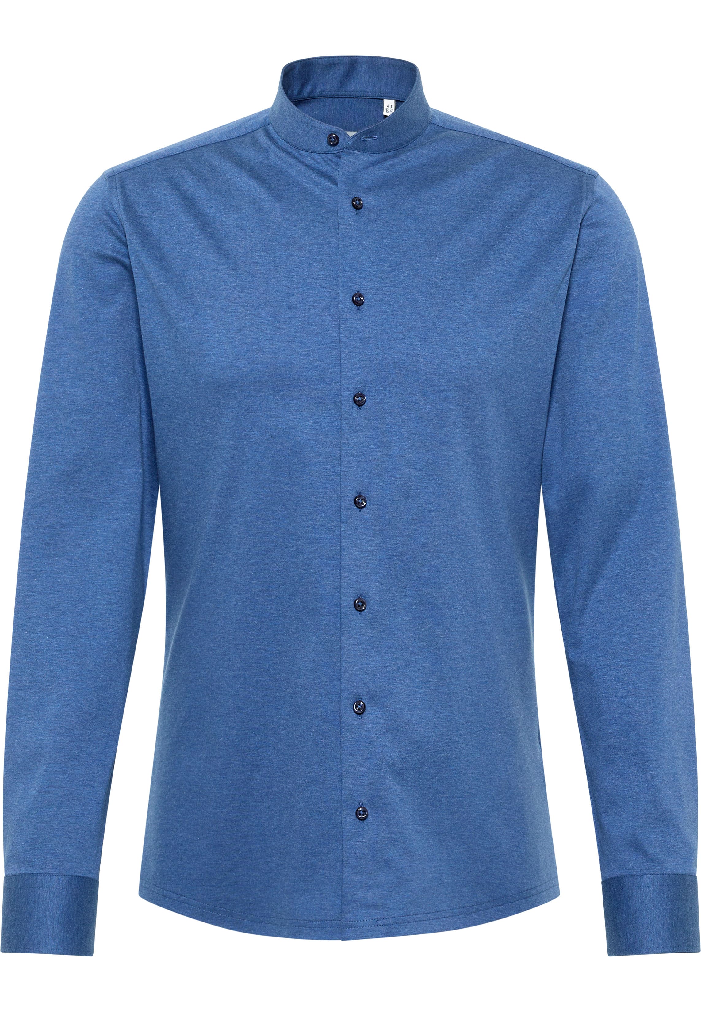 SLIM FIT Jersey Shirt in blue plain