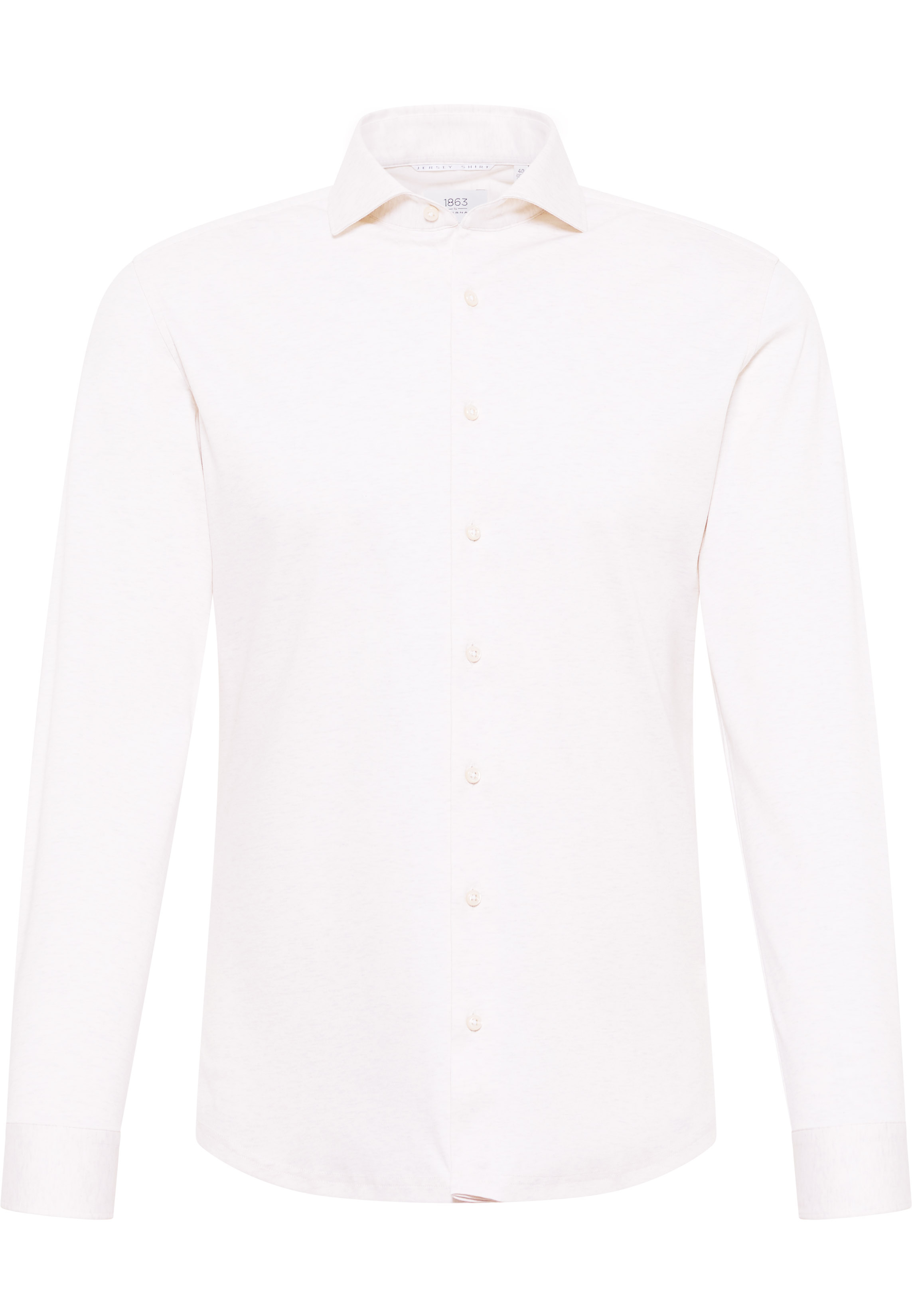 SLIM FIT Jersey Shirt blanc cassé uni