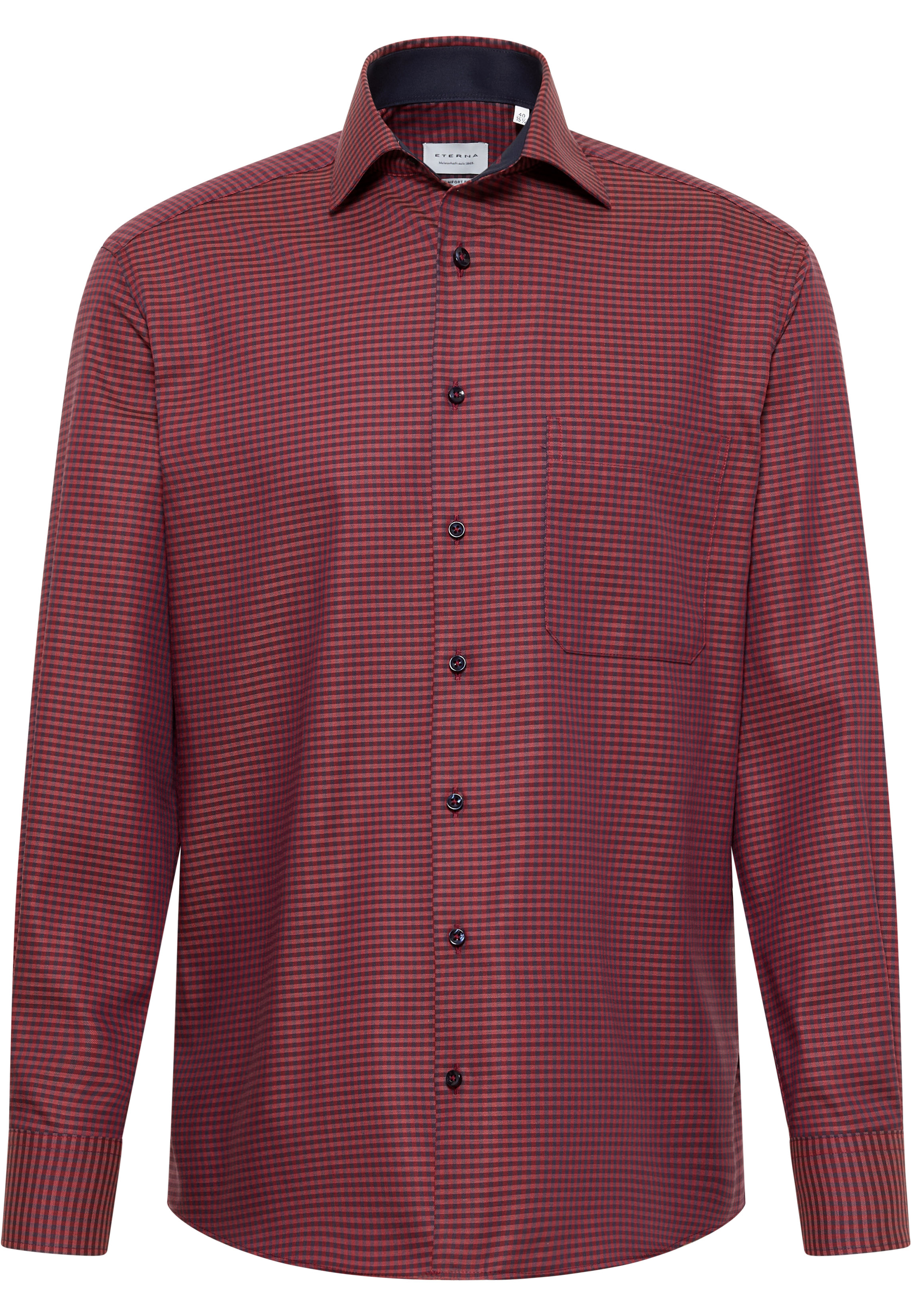 COMFORT FIT Shirt in bordeaux checkered