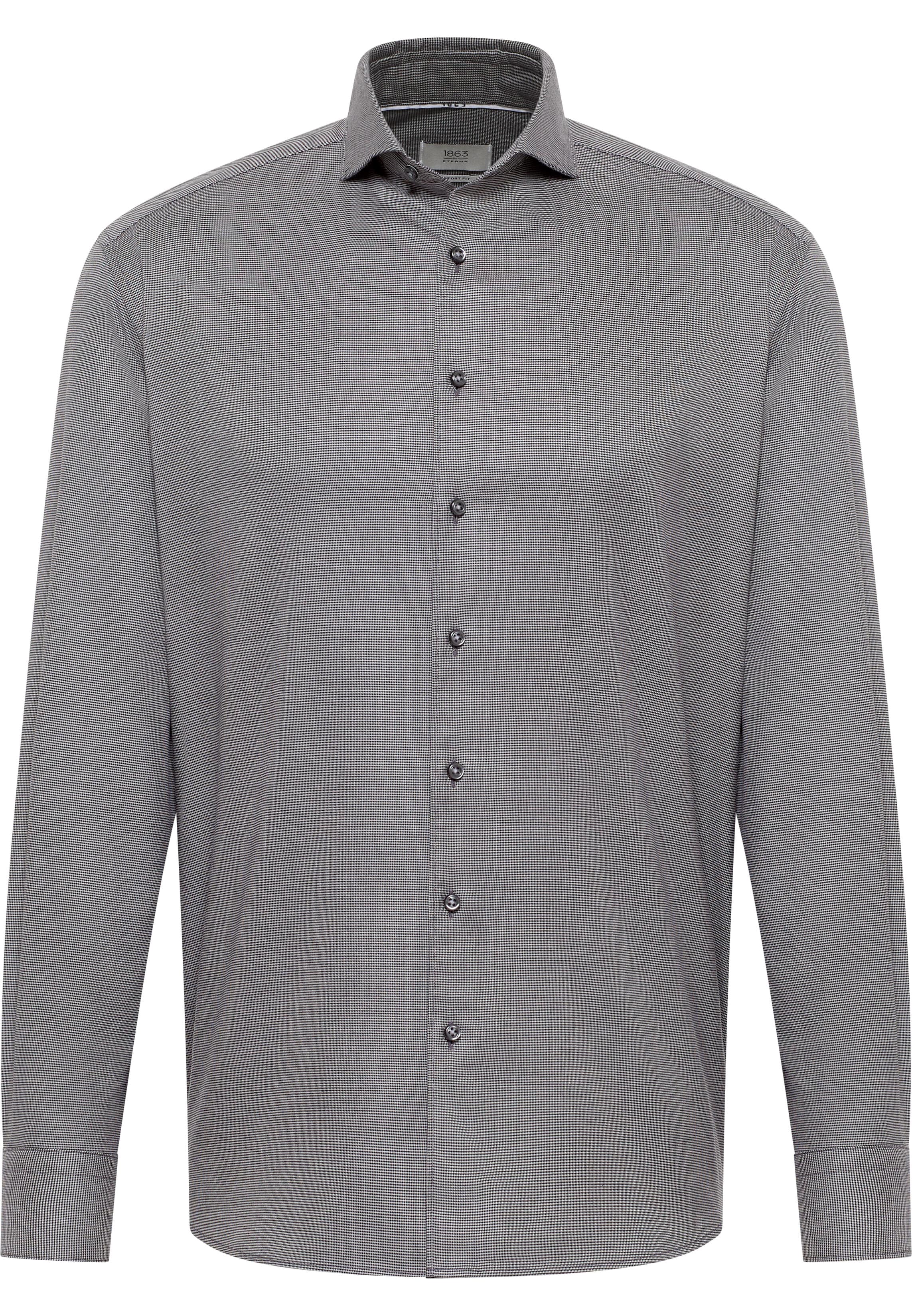 COMFORT FIT Shirt in anthracite structured