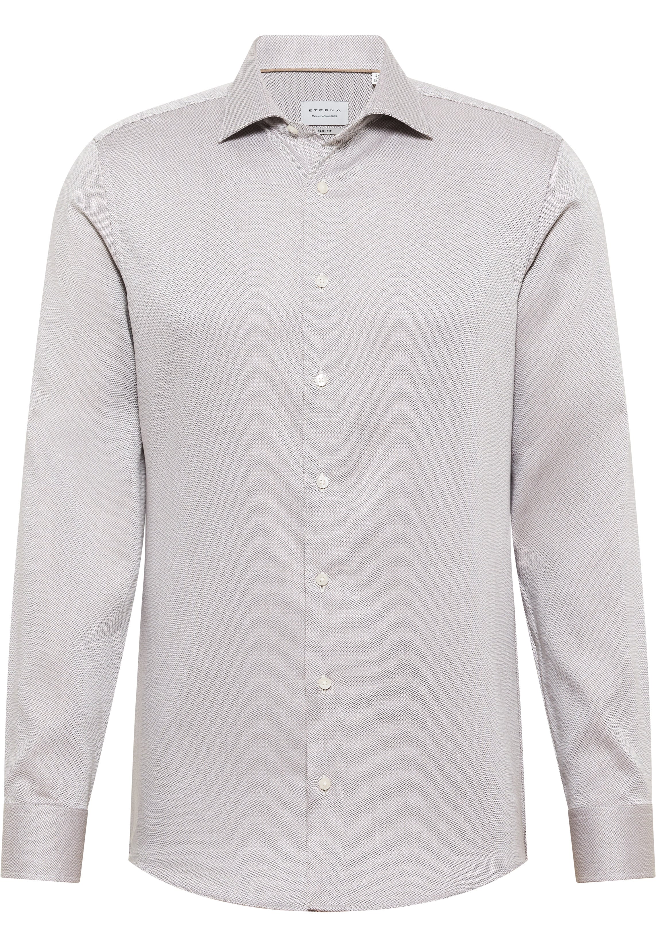 SLIM FIT Shirt in taupe structured