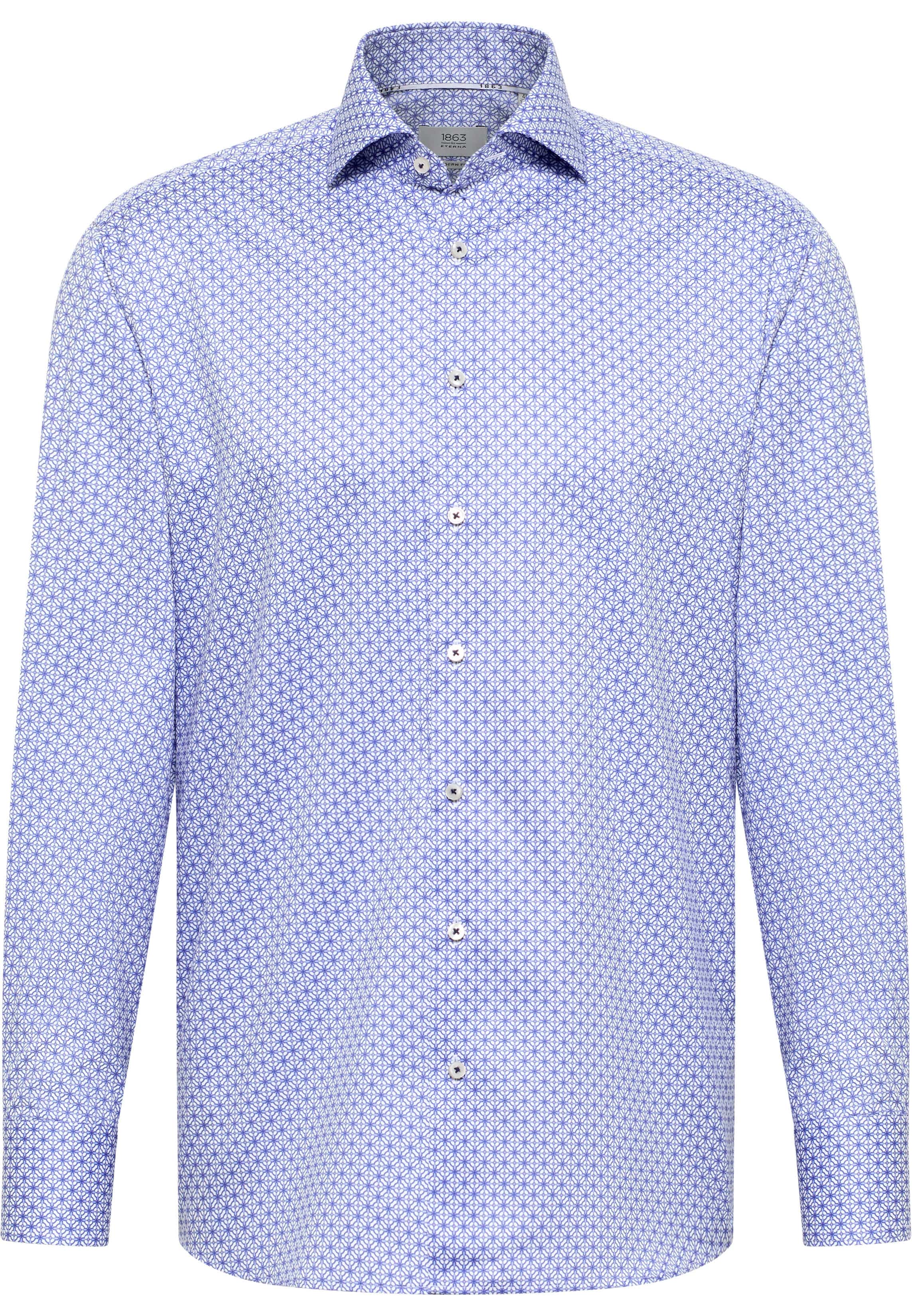 MODERN FIT Shirt in light blue printed