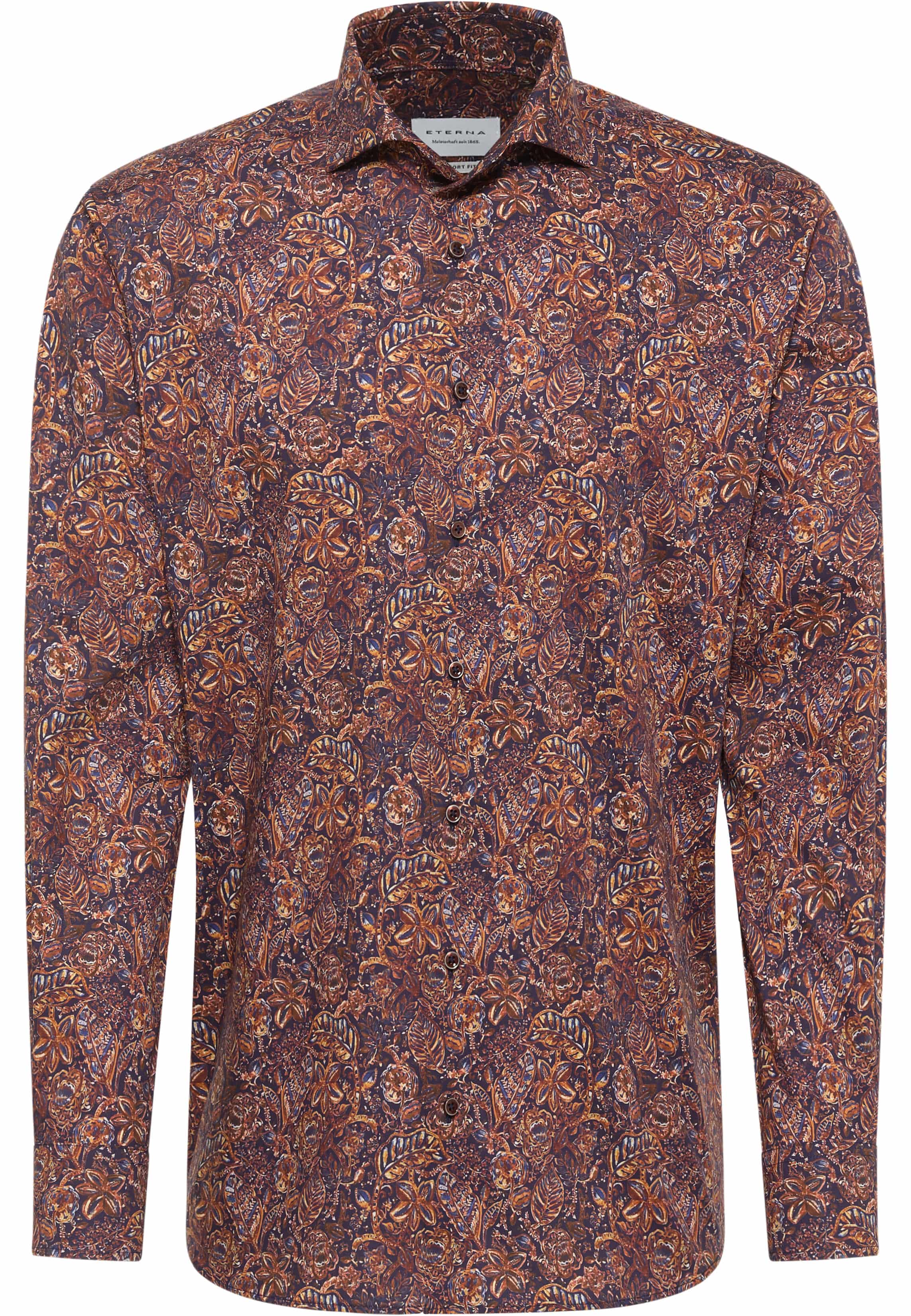 COMFORT FIT Shirt in orange printed