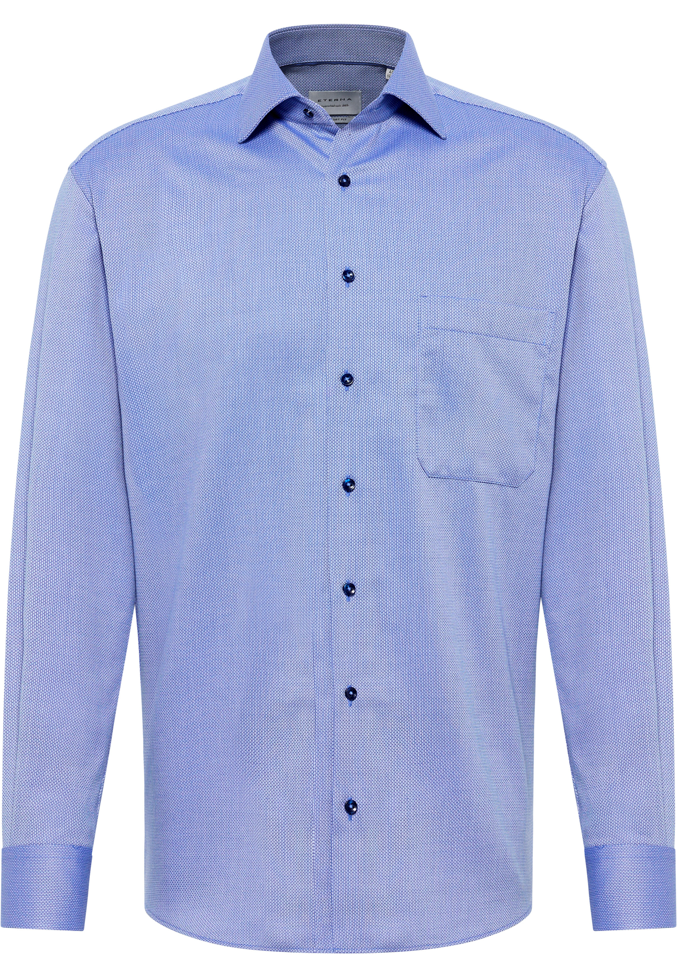 COMFORT FIT Shirt in medium blue structured