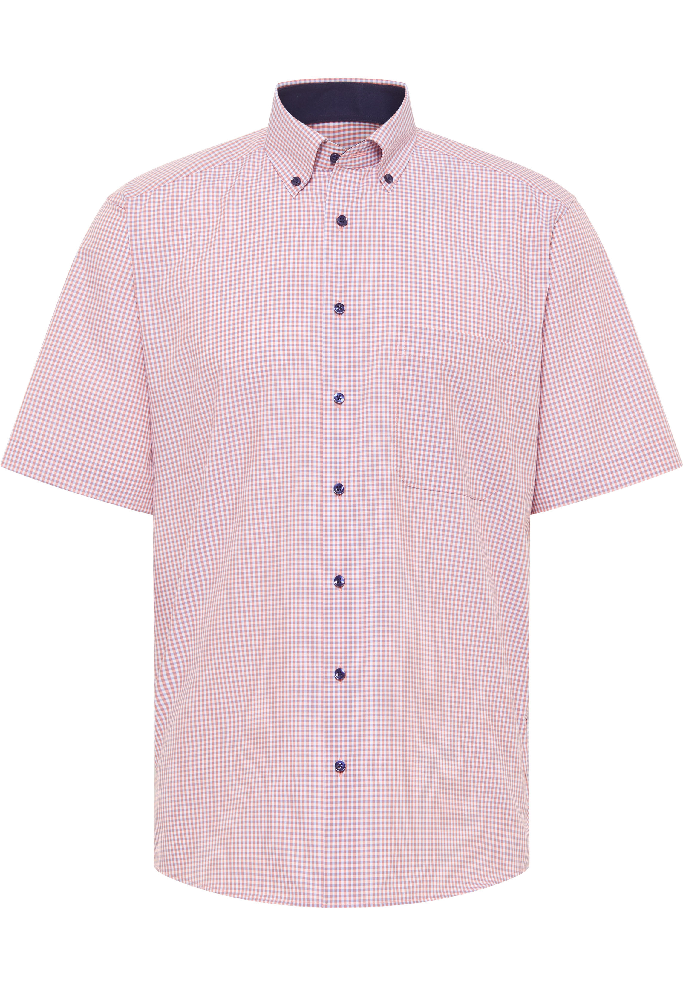 COMFORT FIT Shirt in apricot checkered