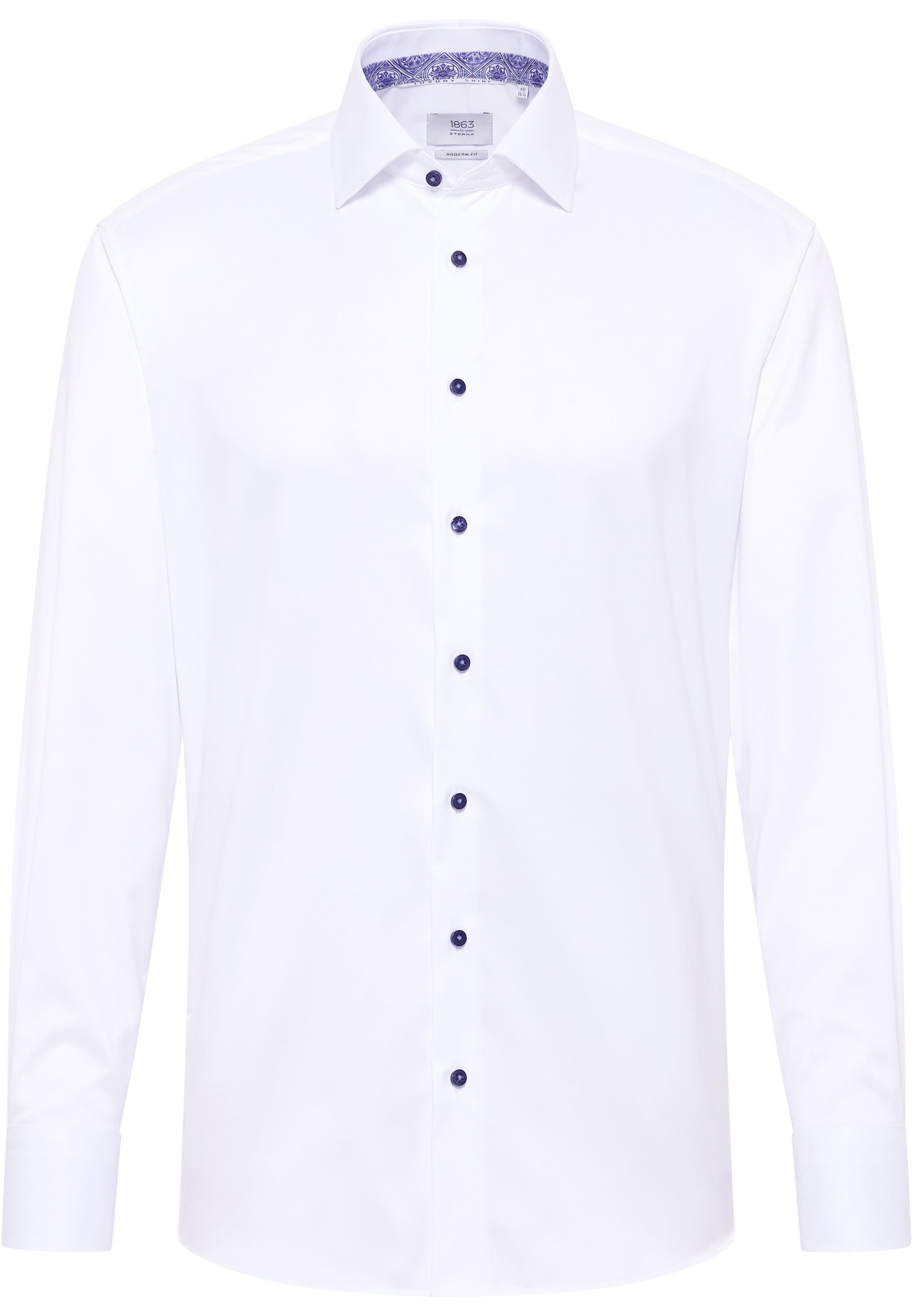 MODERN FIT Luxury Shirt in wit vlakte