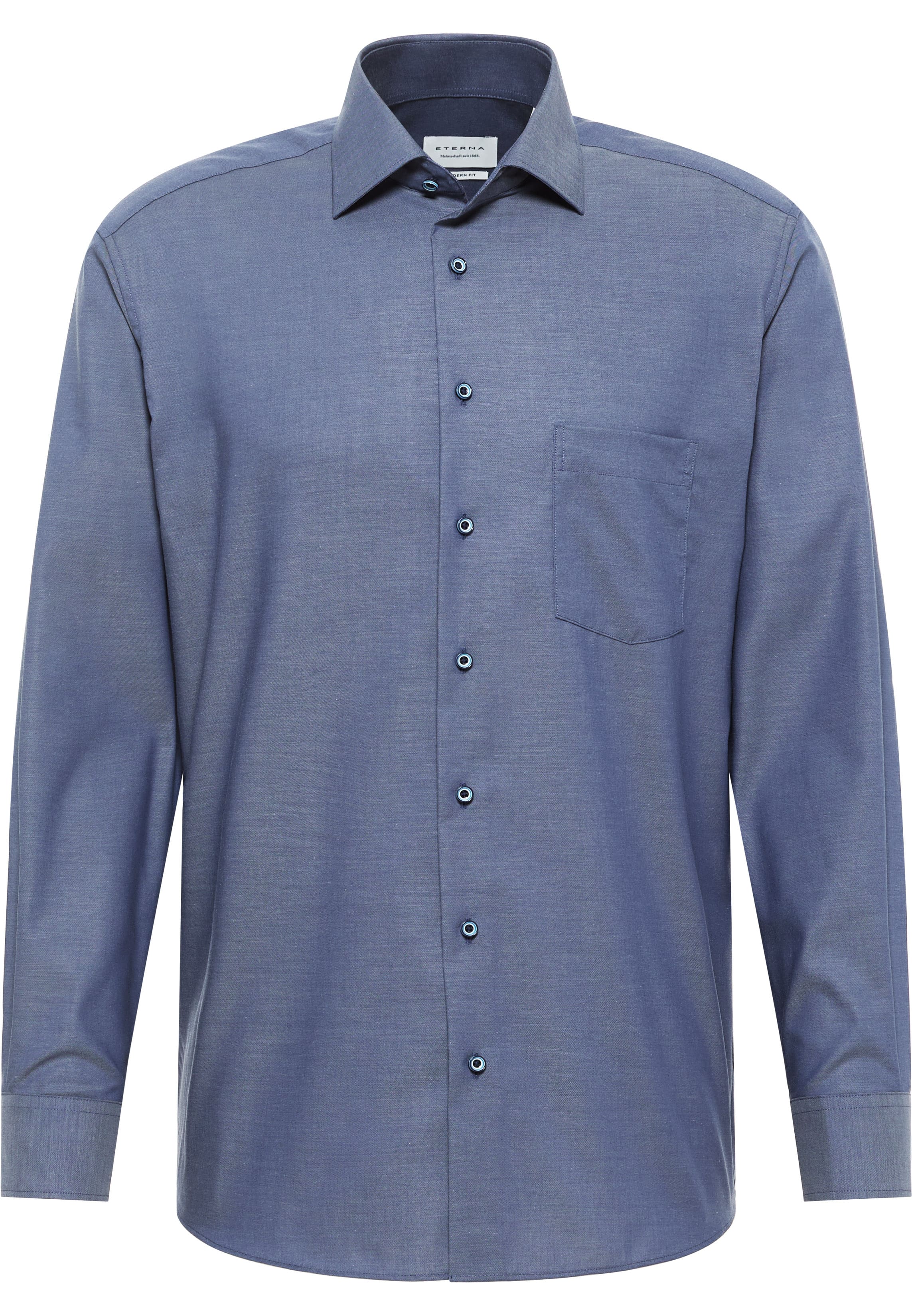 MODERN FIT Chemise bleu gris uni