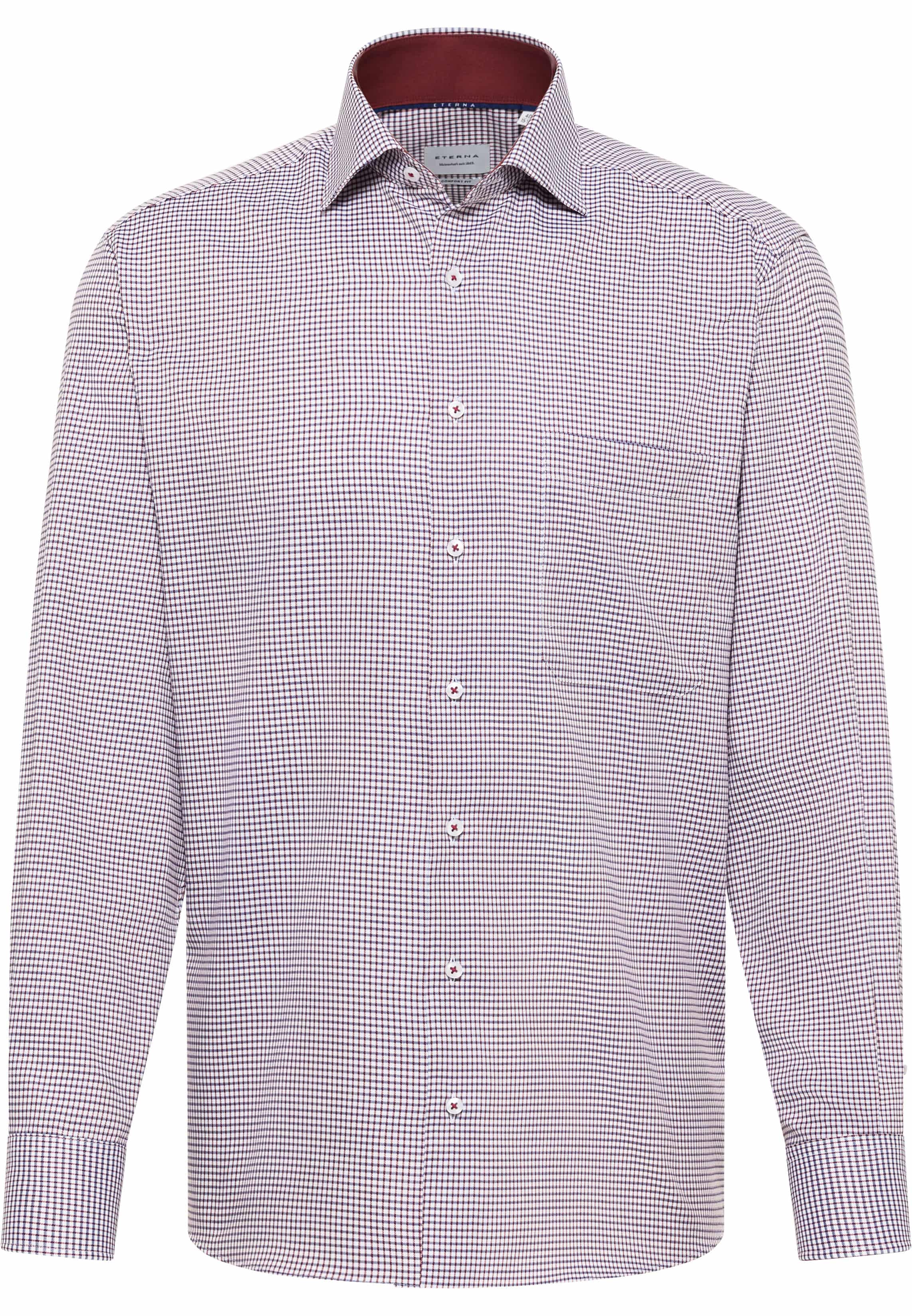 COMFORT FIT Shirt in terracotta checkered